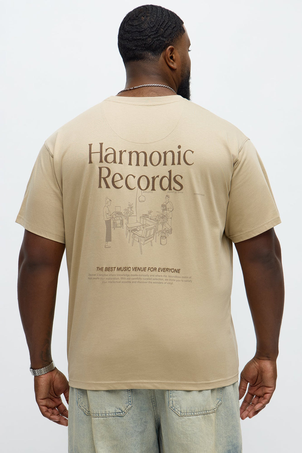Harmonic Records Short Sleeve Tee - Sand