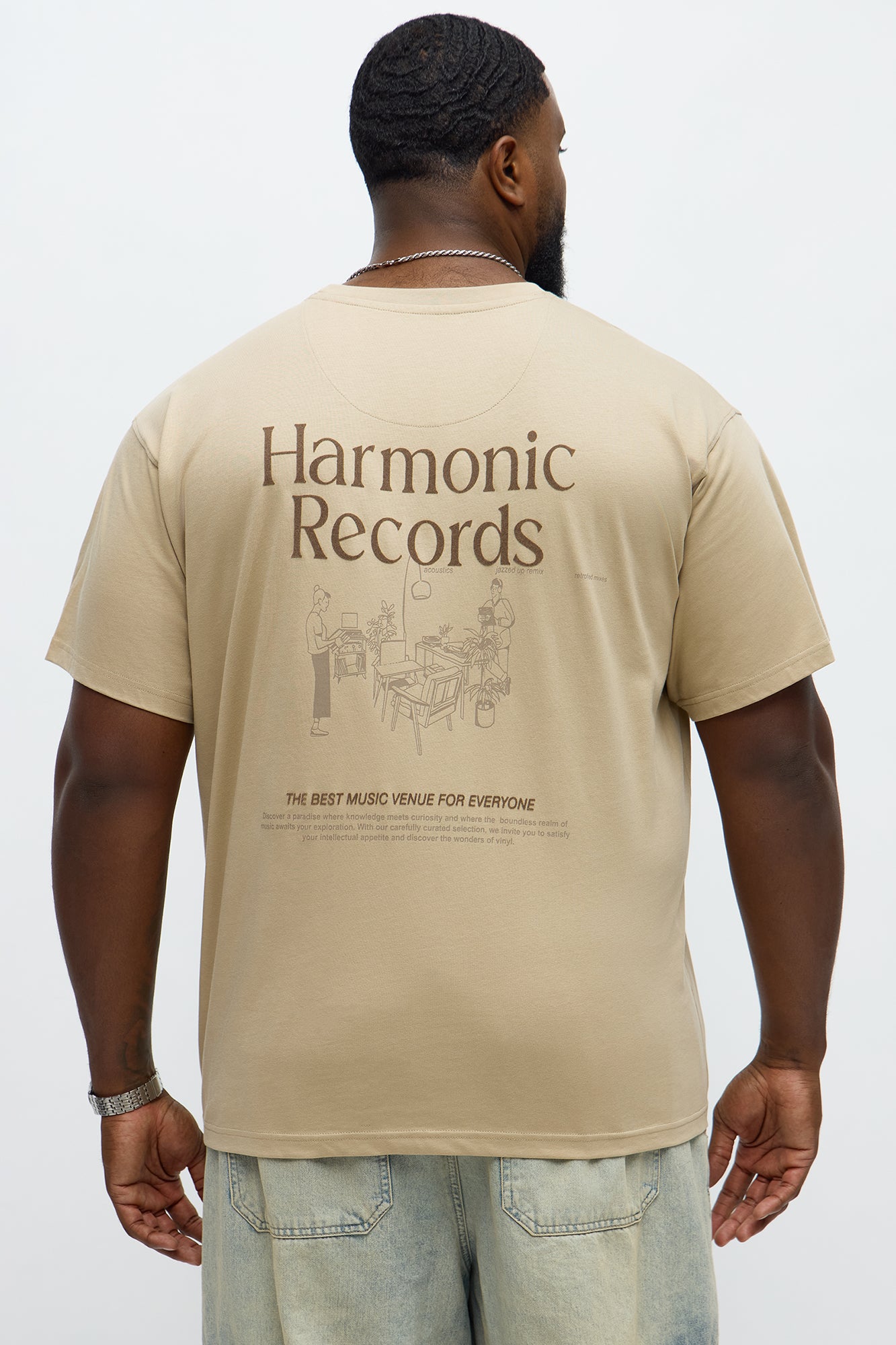 Harmonic Records Short Sleeve Tee - Sand