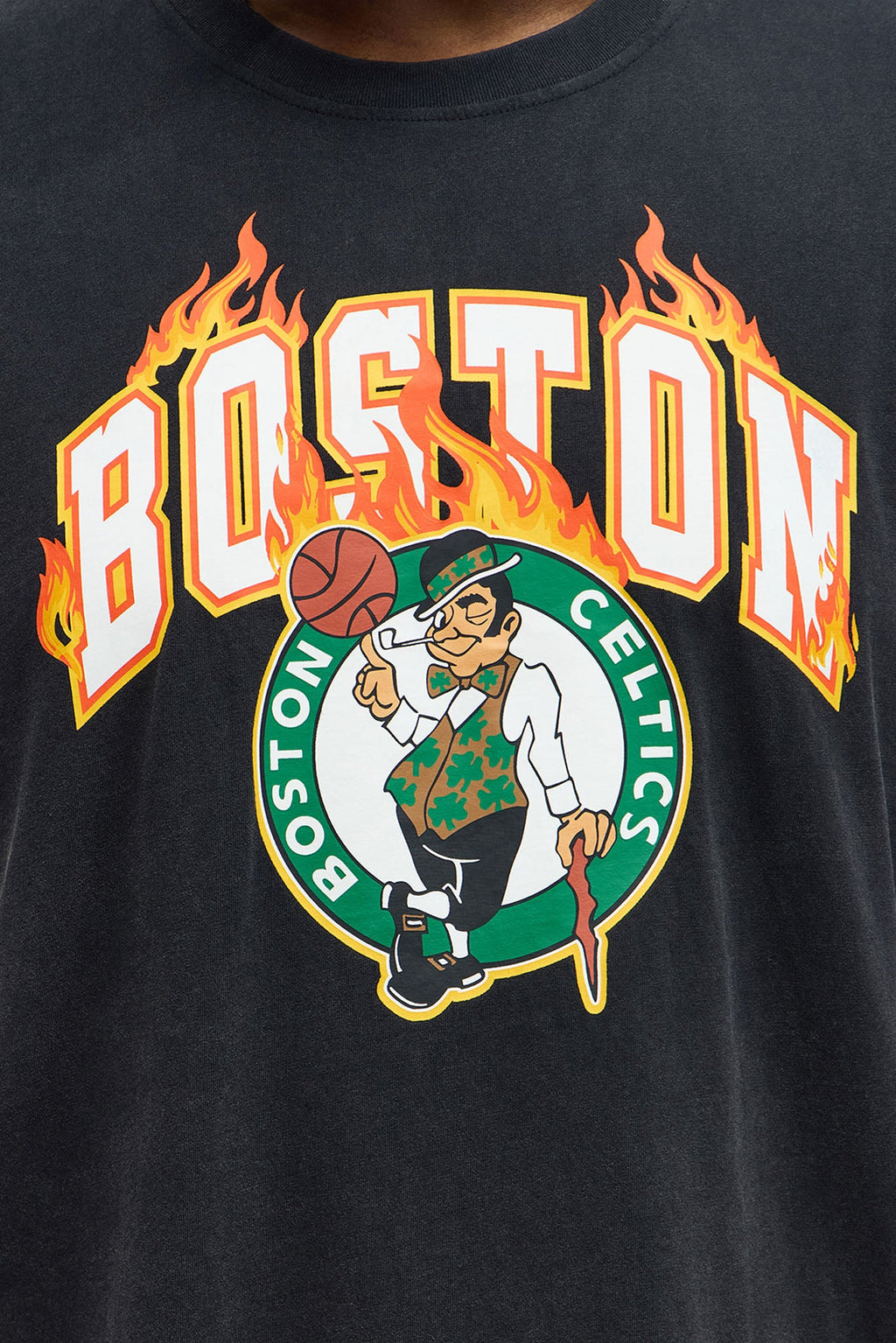 Celtics Slam Jam Oversized Short Sleeve Tee - Black
