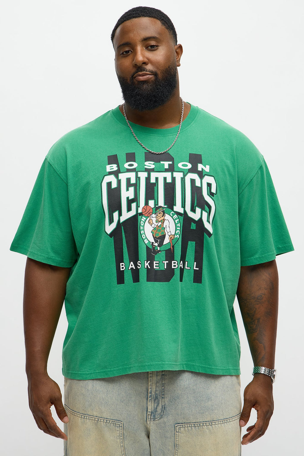 Celtics Oversized Short Sleeve Tee - Kelly Green