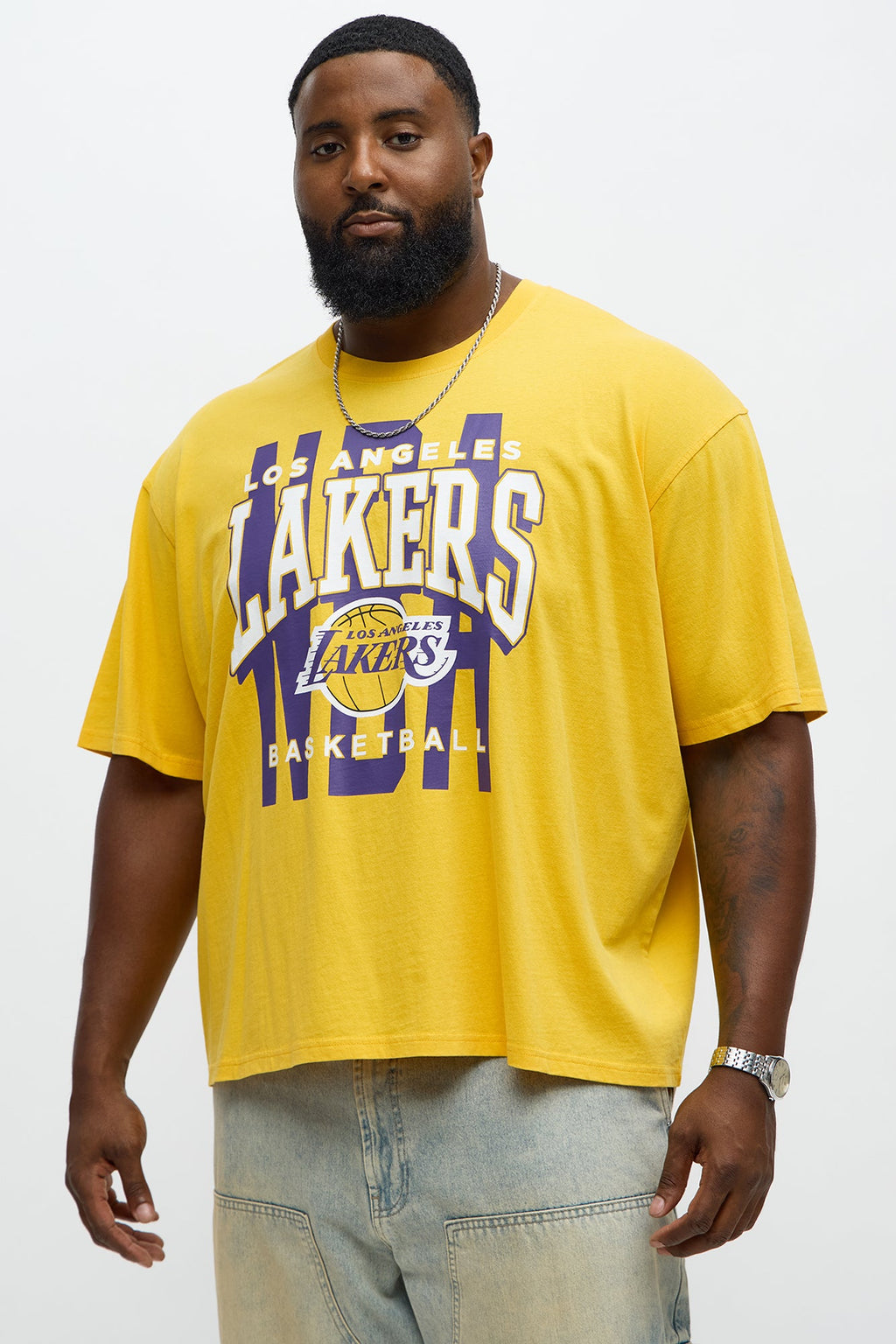 Lakers Oversized Short Sleeve Tee - Yellow
