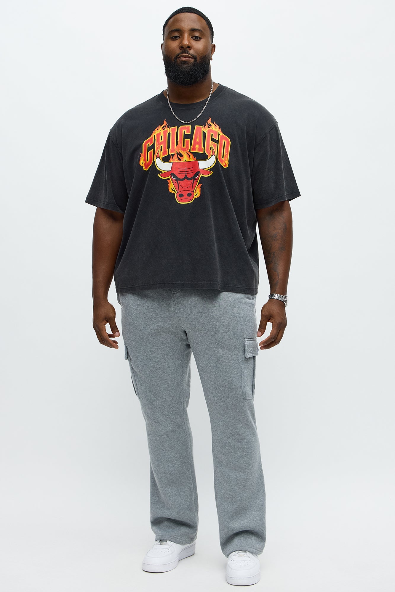 Bulls Slam Jam Oversized Short Sleeve Tee - Black