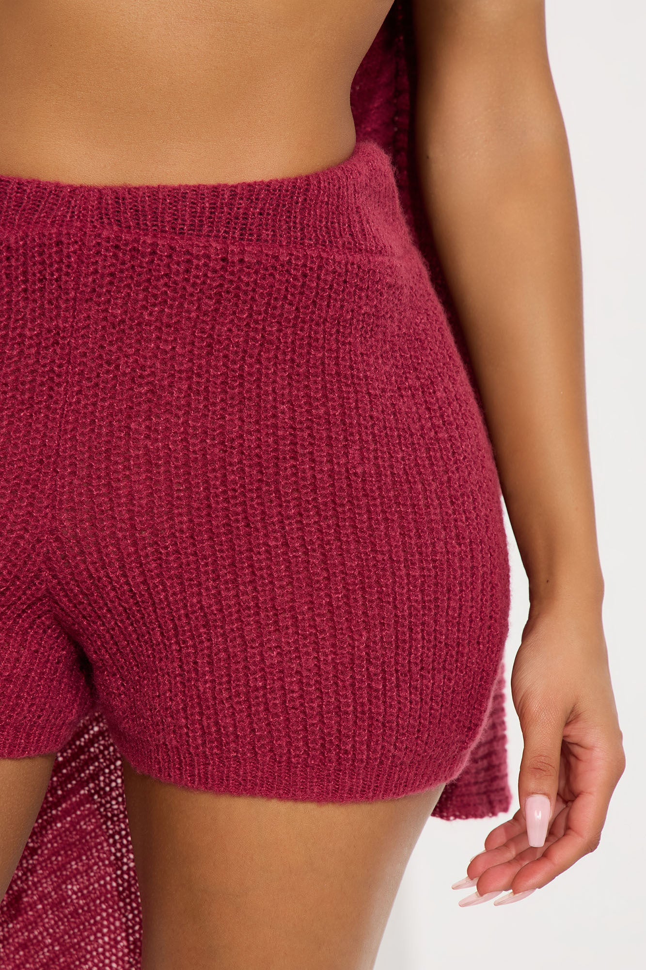 Always A Vibe Sweater Short Set - Wine