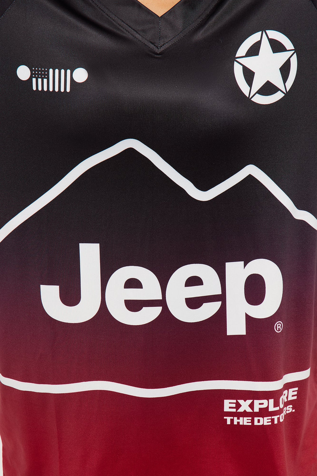 Jeep In The Mountains Jersey - Burgundy/combo