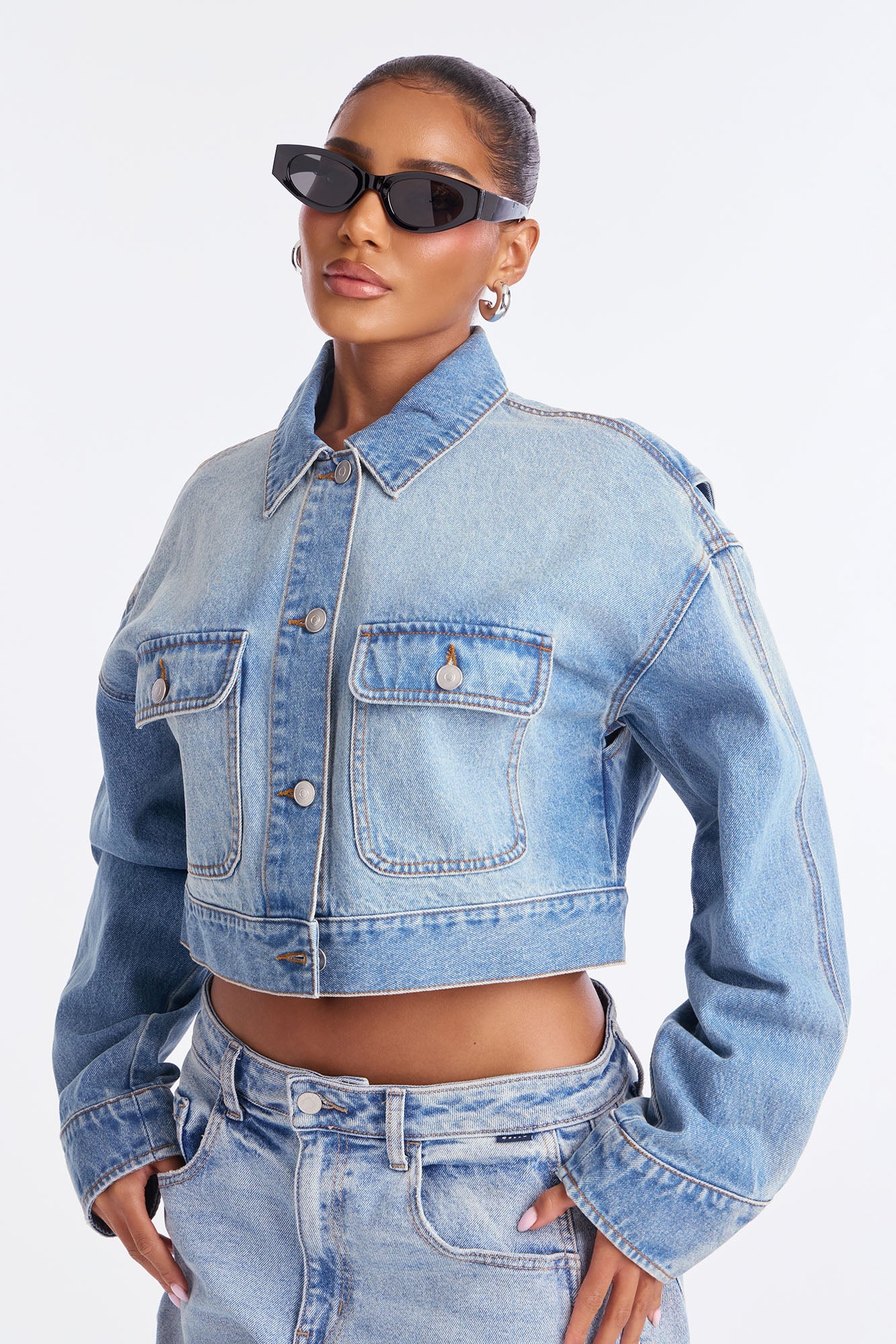 Lucky Girl Denim Jacket - Light Wash