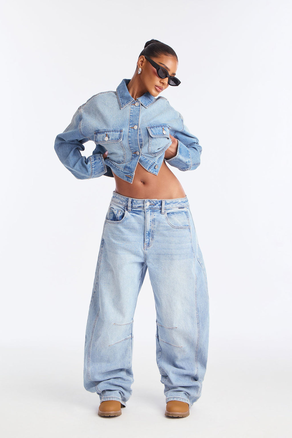 Lucky Girl Denim Jacket - Light Wash