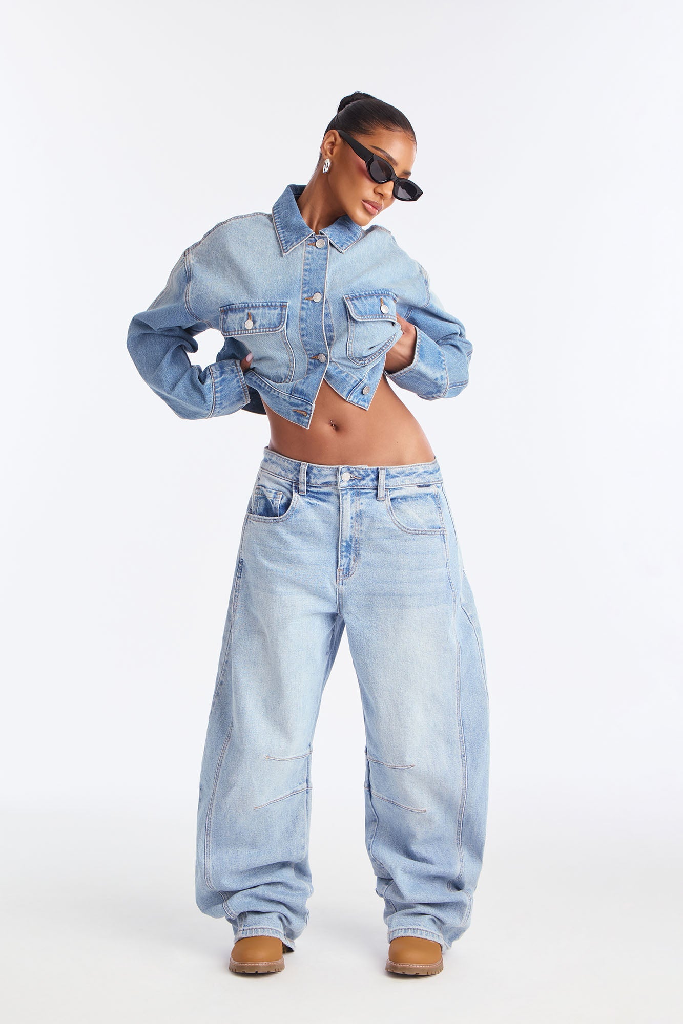 Lucky Girl Denim Jacket - Light Wash