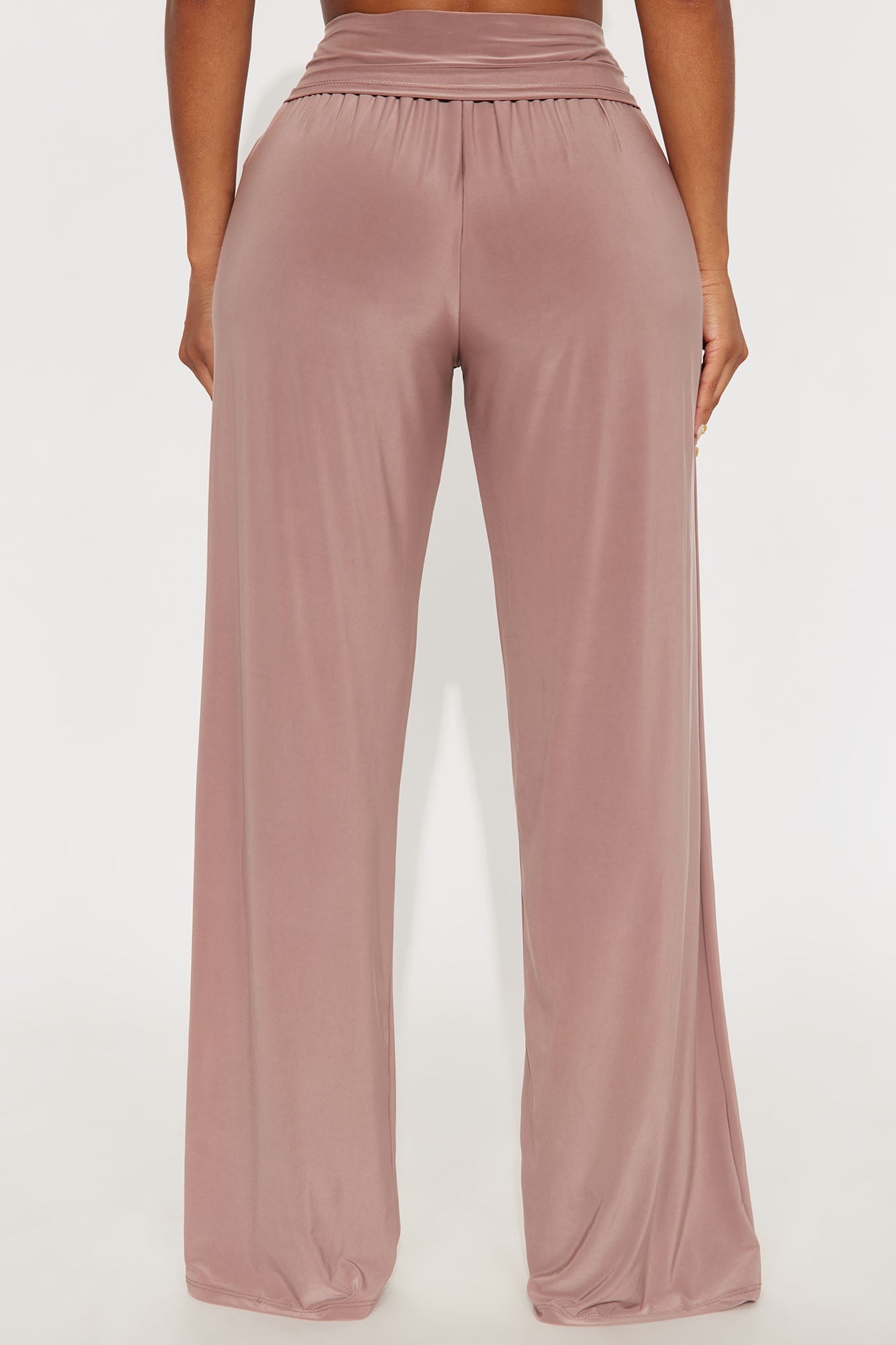 I'm The Moment Mid Rise Wide Leg Hardware Pant 33 - Mocha