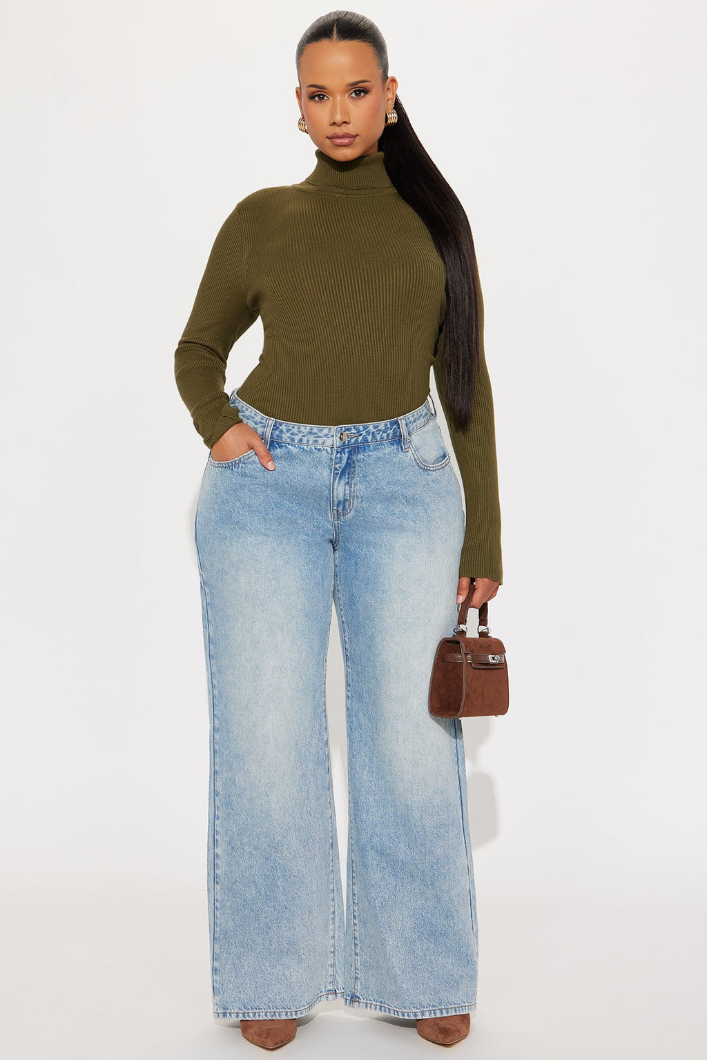 Tara Turtle Neck Sweater - Olive