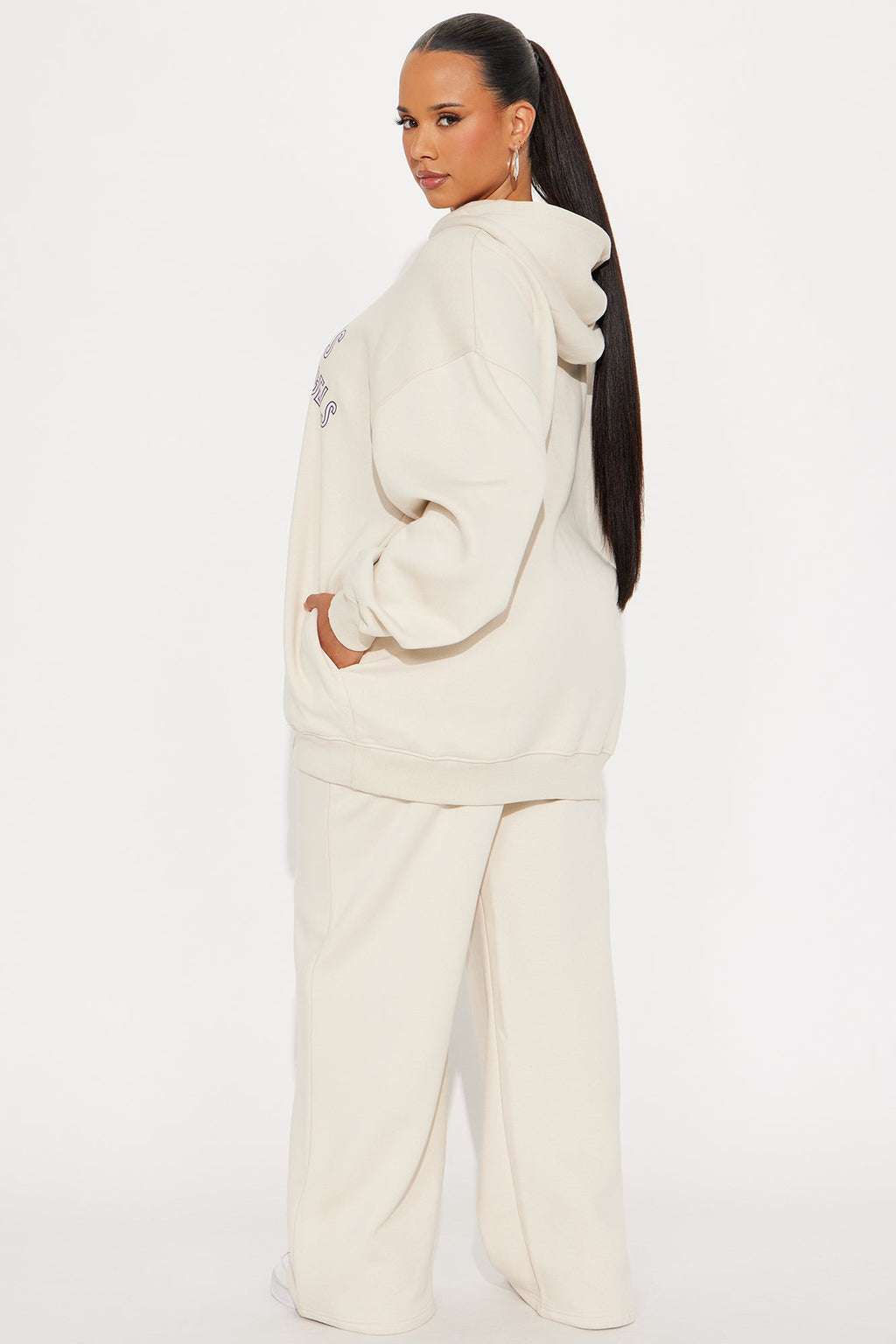 City Of Angels Fleece Pant Set - Taupe
