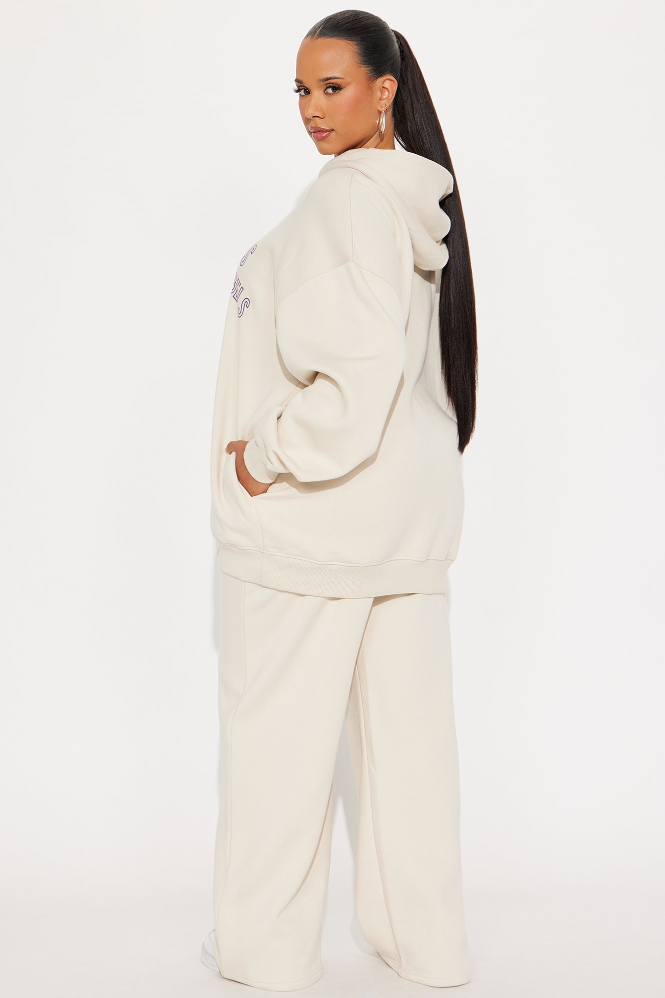 City Of Angels Fleece Pant Set - Taupe