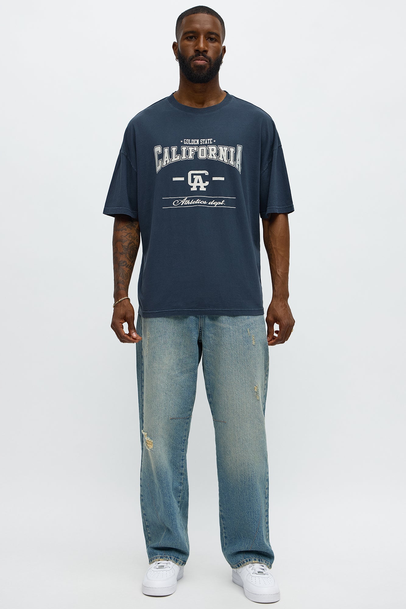 California Athletics Department Oversized Short Sleeve Tee - Navy
