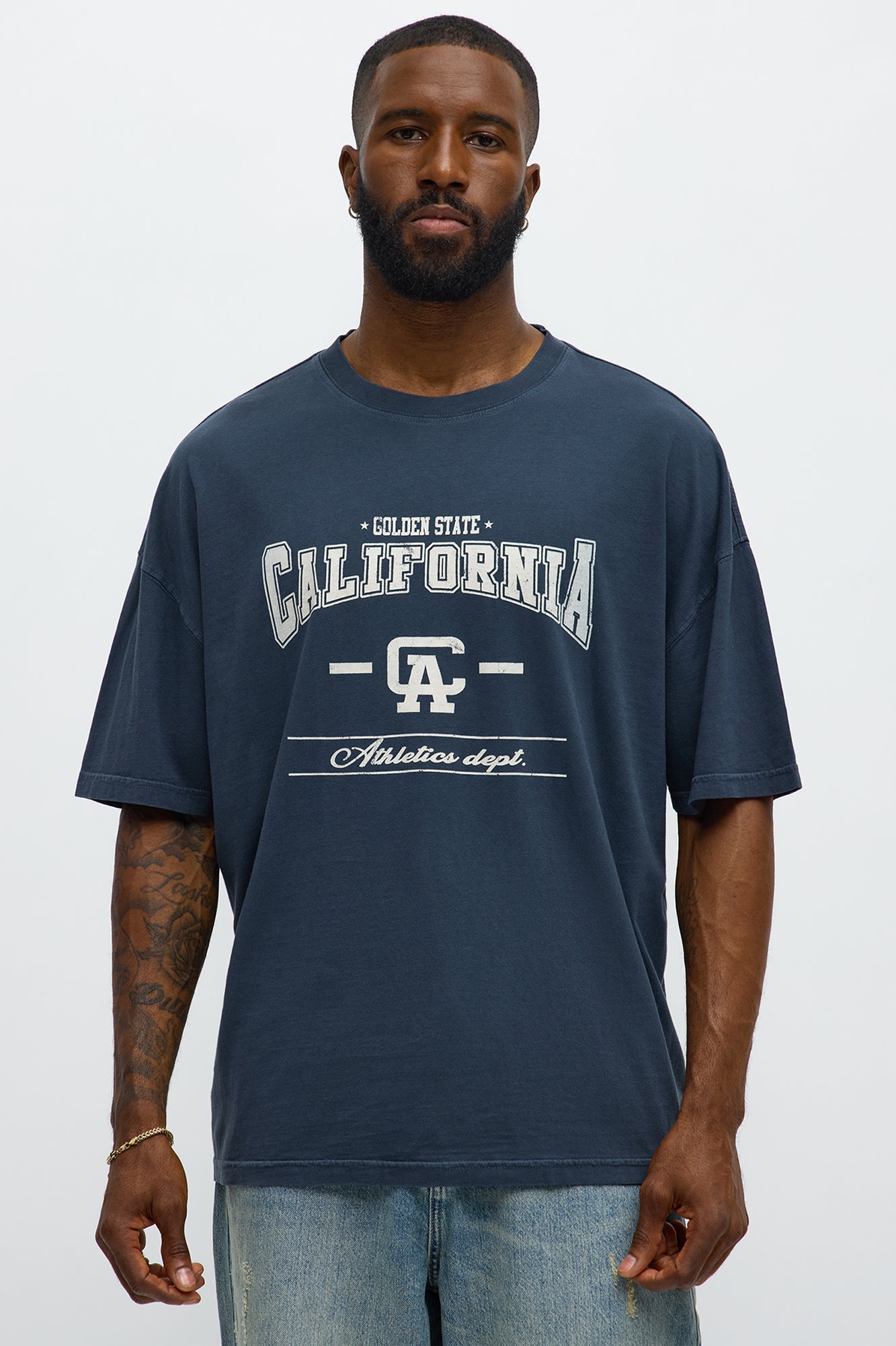California Athletics Department Oversized Short Sleeve Tee - Navy