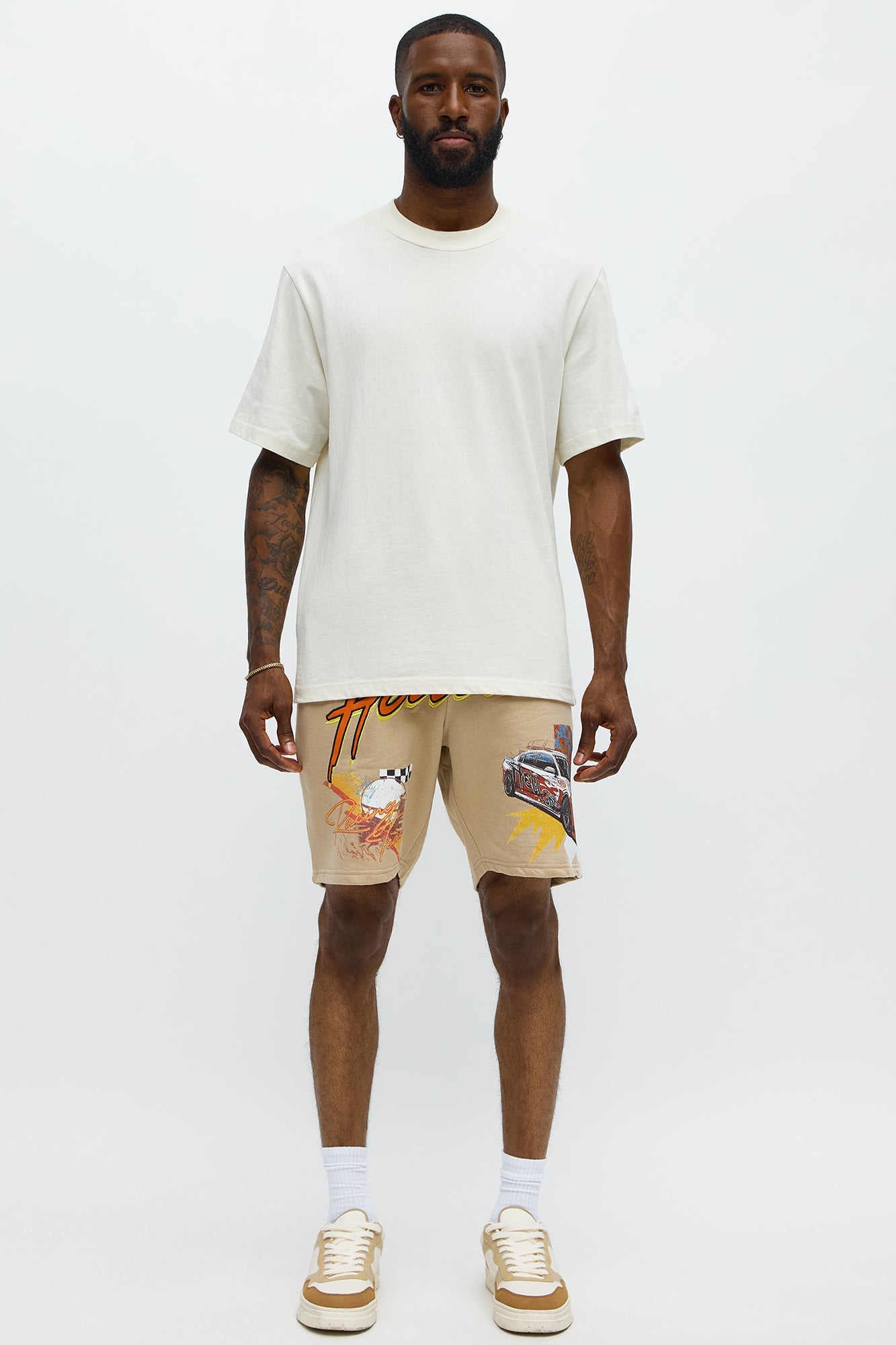 Dodge Hellcat Racing Sweatshorts - Khaki