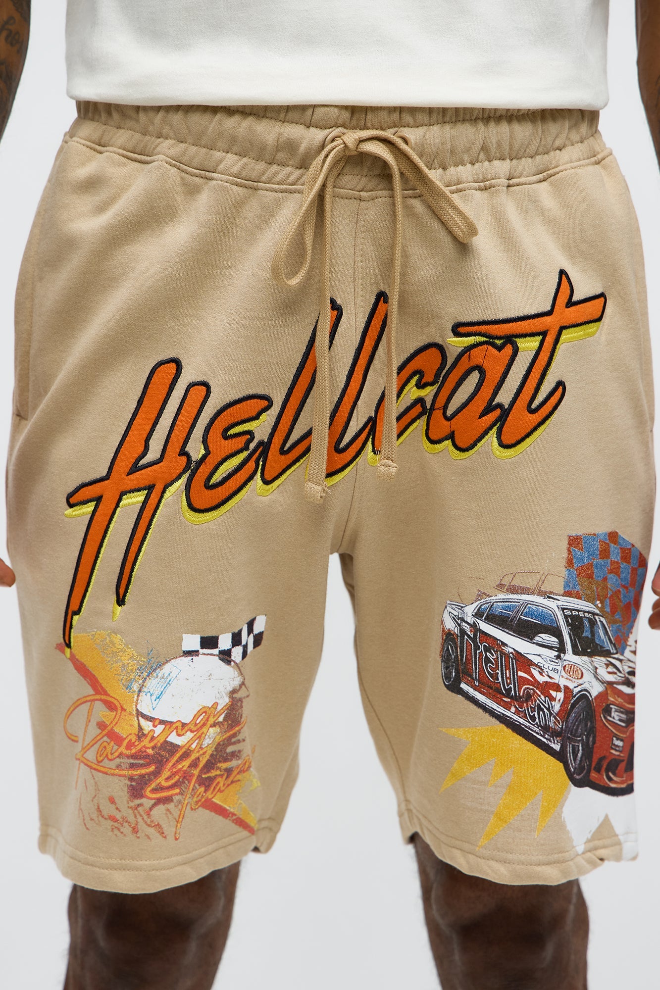Dodge Hellcat Racing Sweatshorts - Khaki
