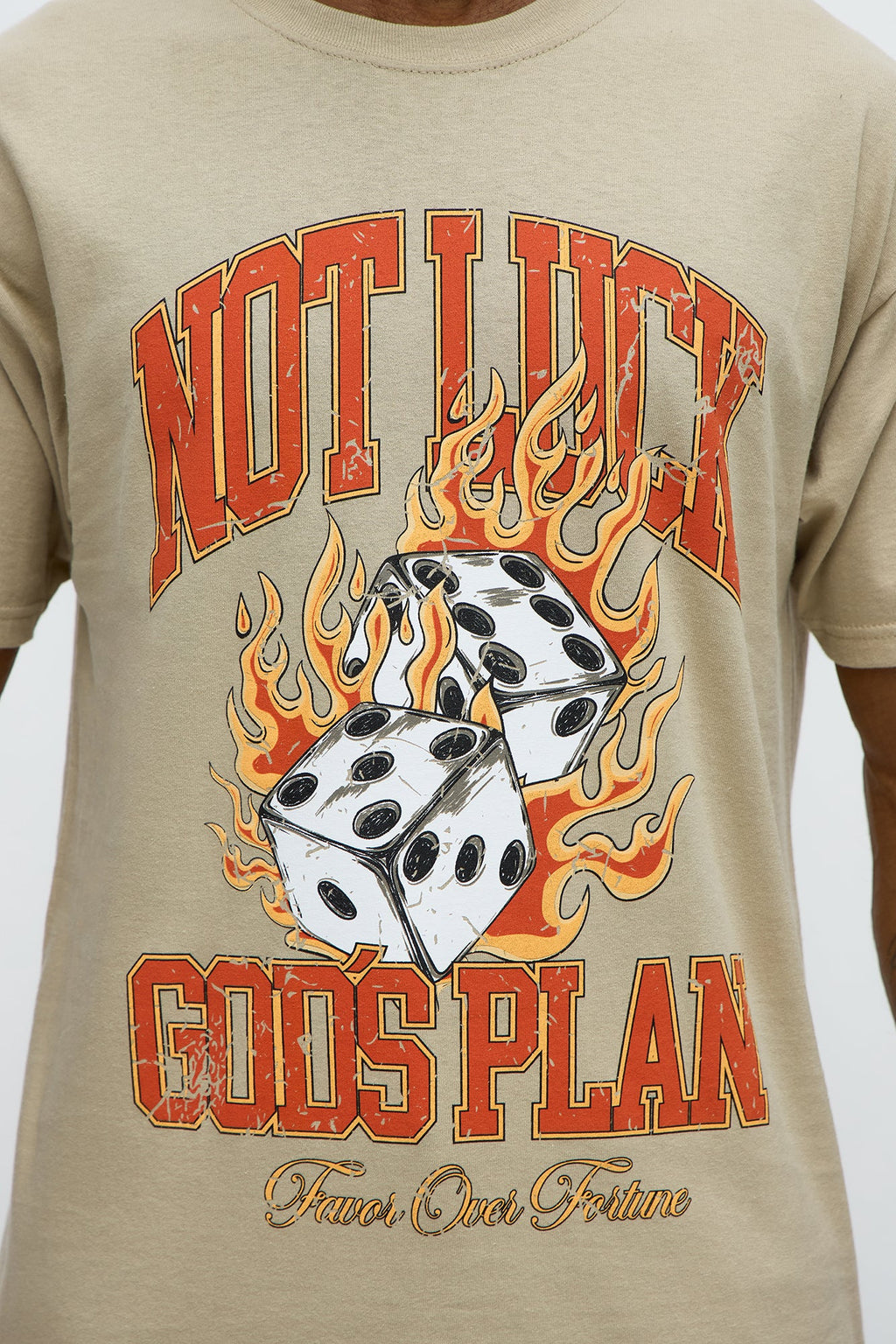 Not Luck God's Plan Short Sleeve Tee - Stone