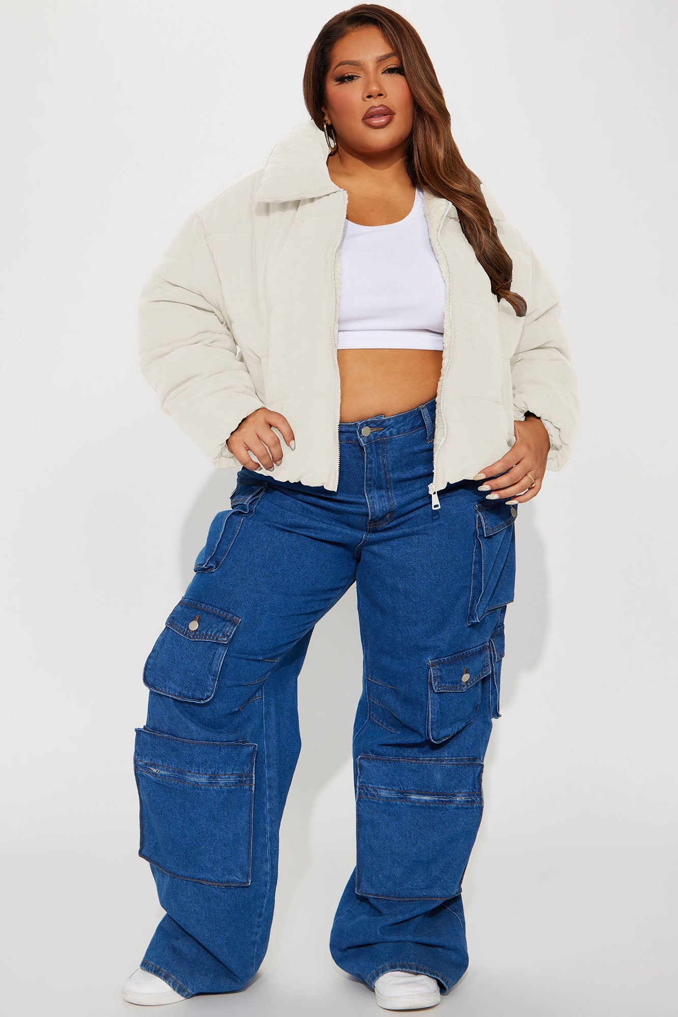 Too Hot To Handle Puffer Jacket - Cream