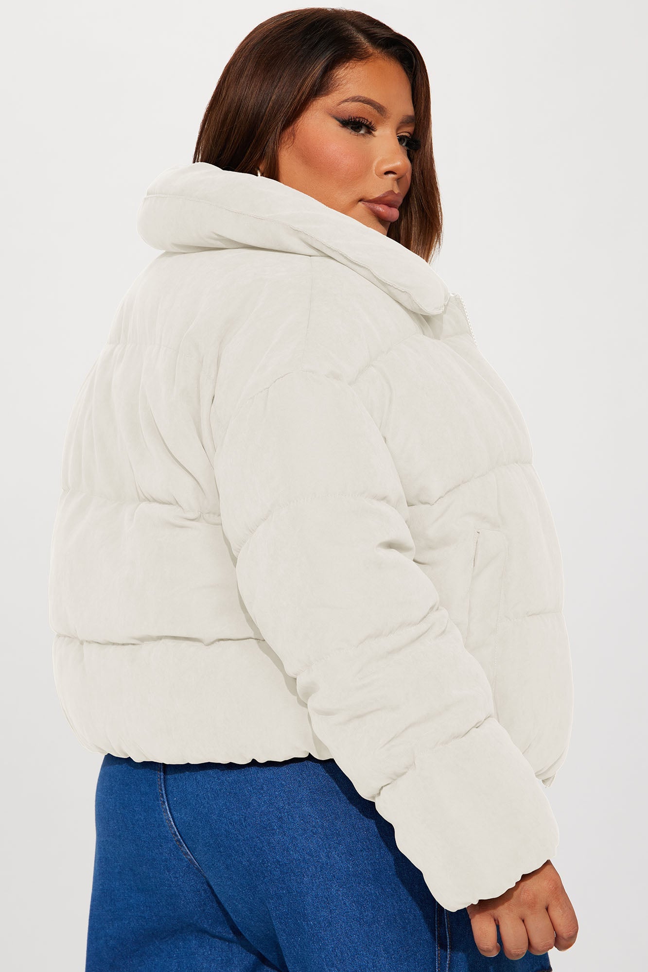 Too Hot To Handle Puffer Jacket - Cream