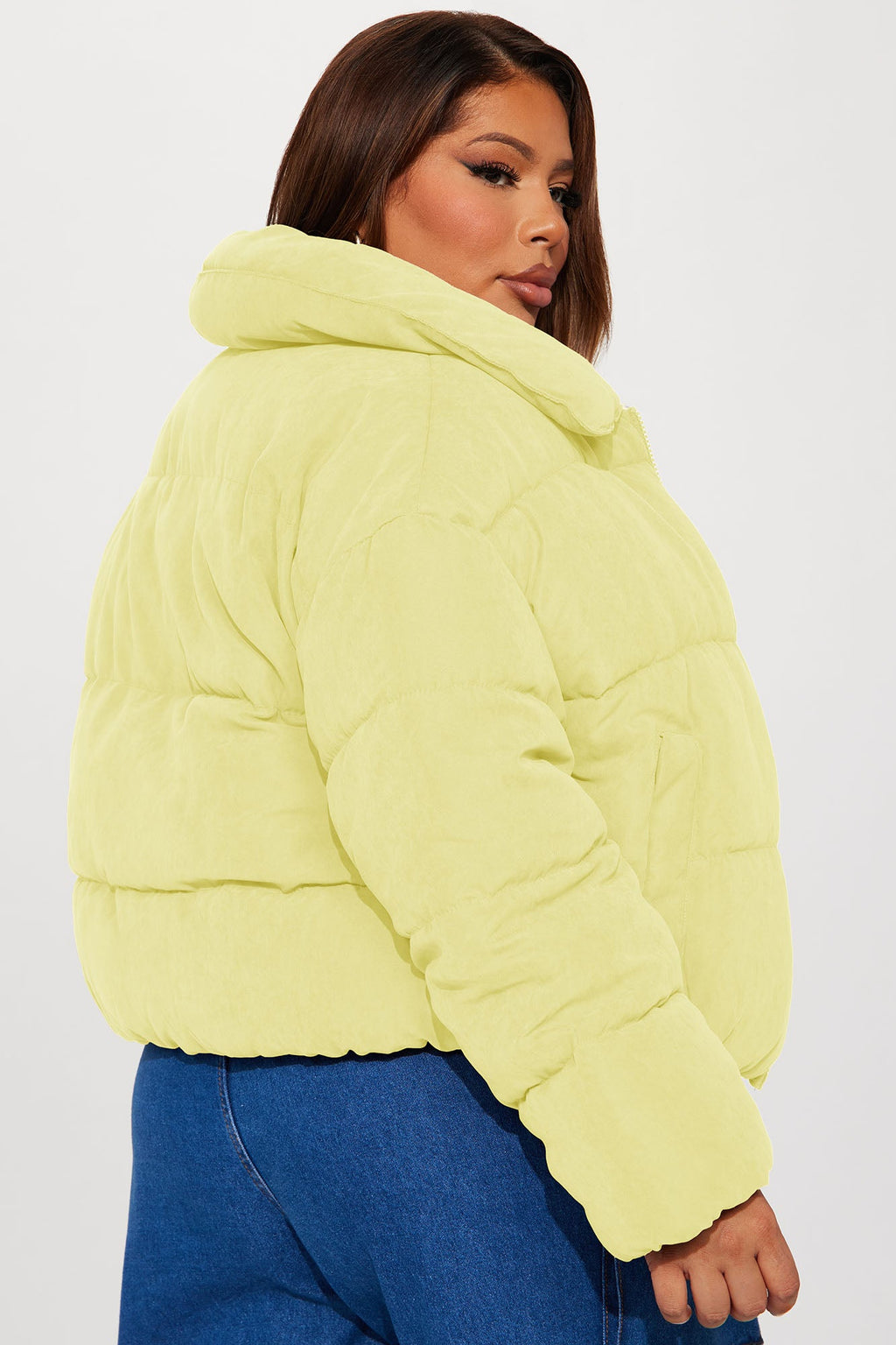 Too Hot To Handle Puffer Jacket - Yellow