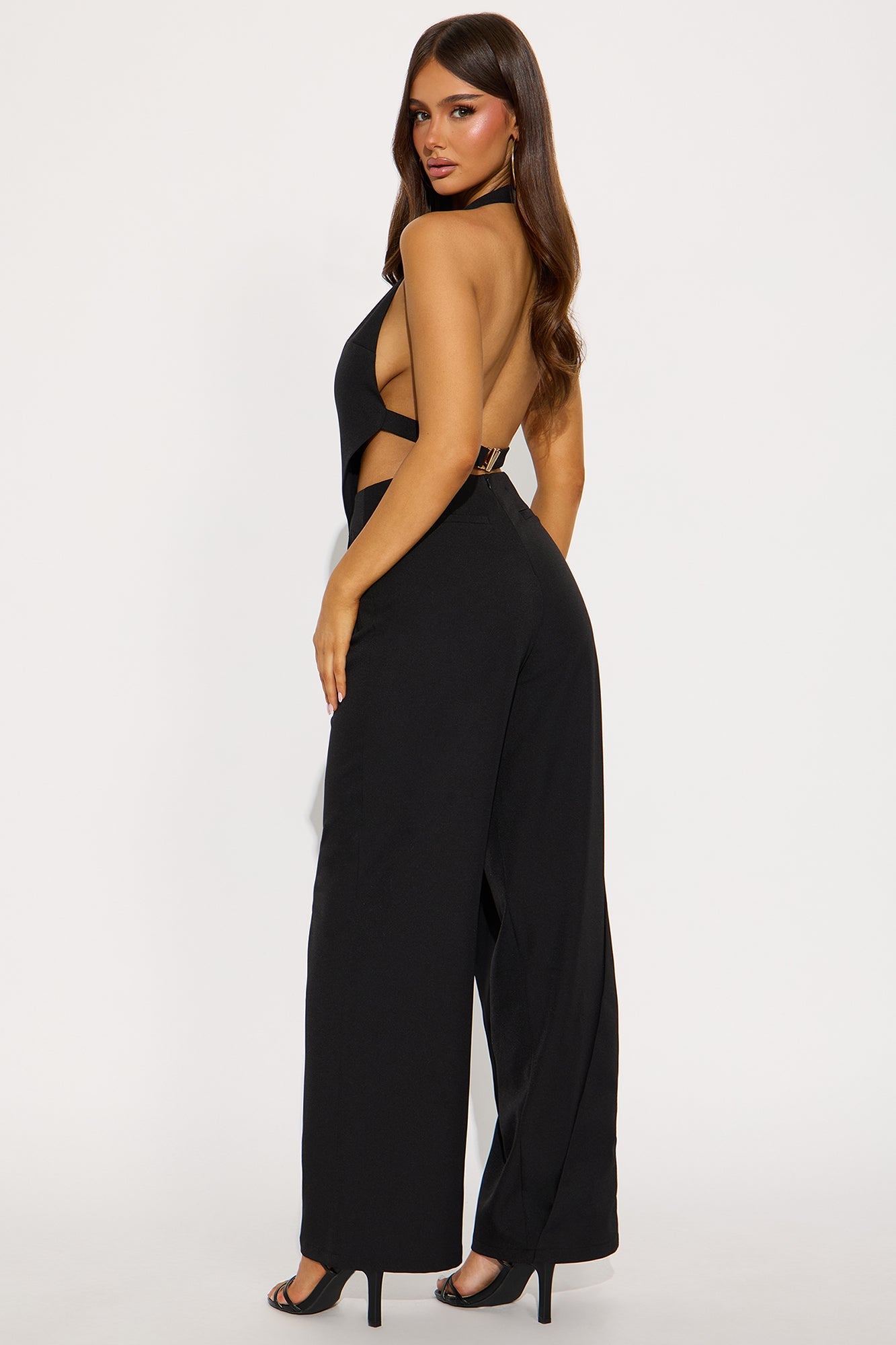 Clarise Halter Jumpsuit - Black