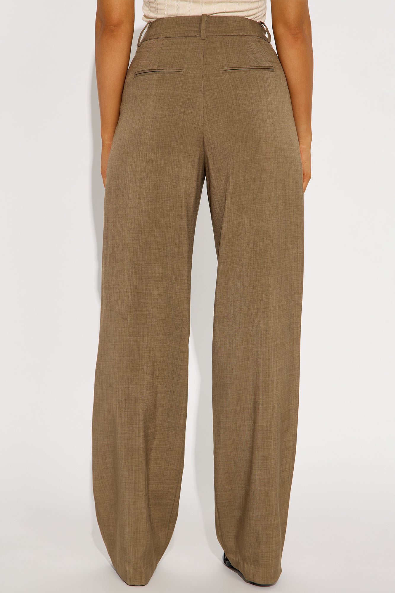 Lena Straight Leg Trouser Pant 33″ - Khaki