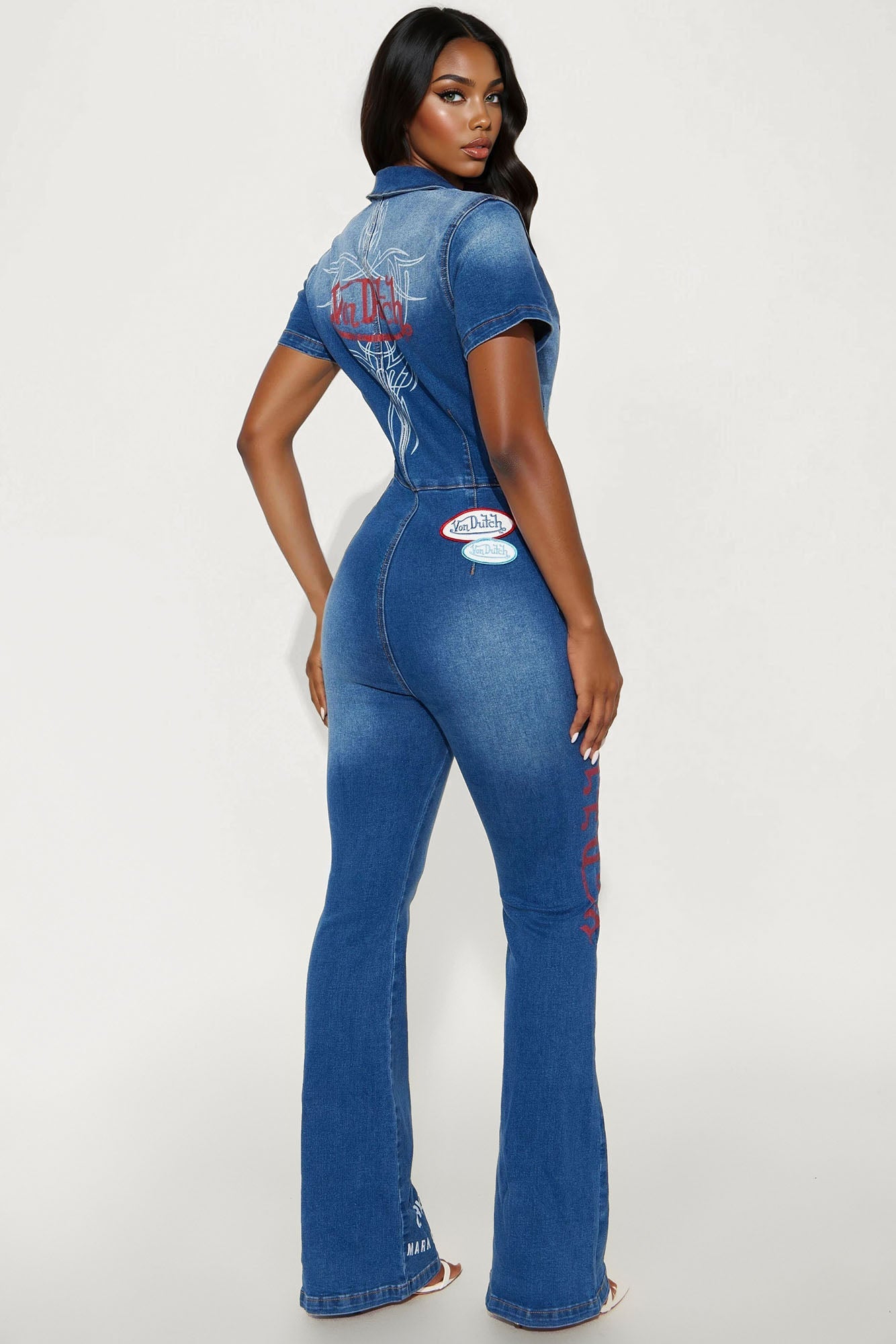 Von Dutch Originals Denim Jumpsuit - Dark Wash