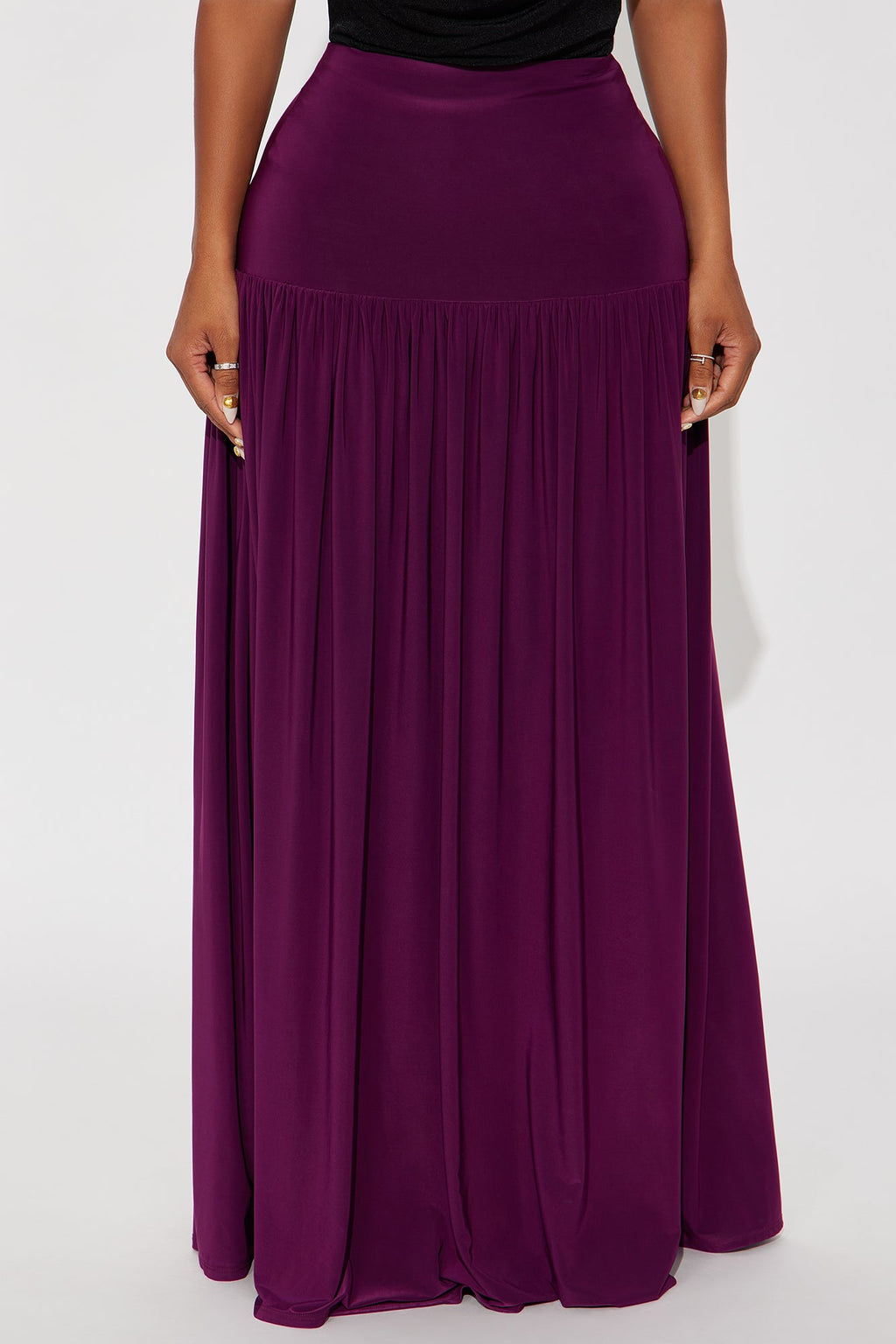 Marnie Tiered Drop Waist Maxi Skirt - Magenta
