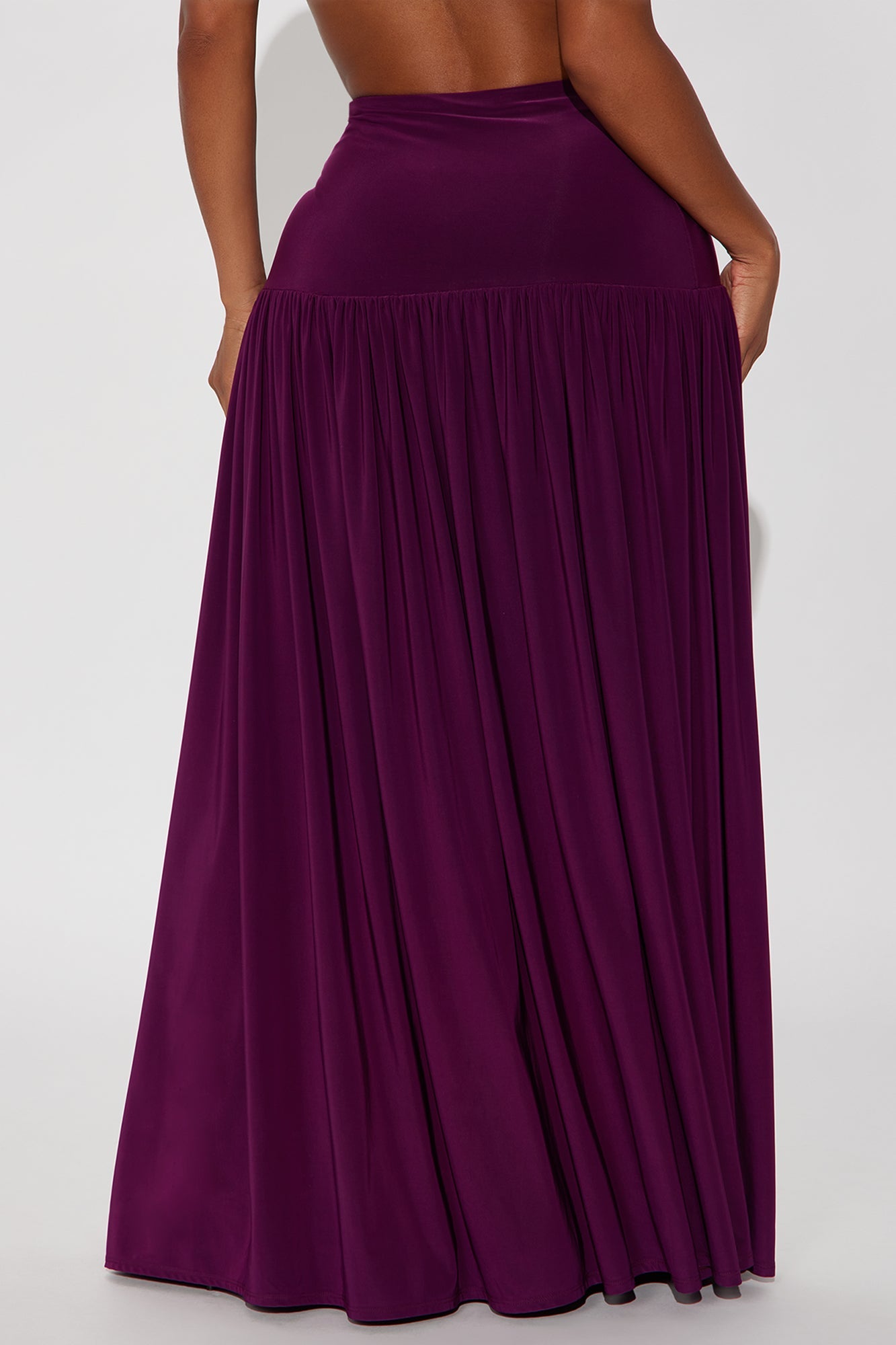 Marnie Tiered Drop Waist Maxi Skirt - Magenta