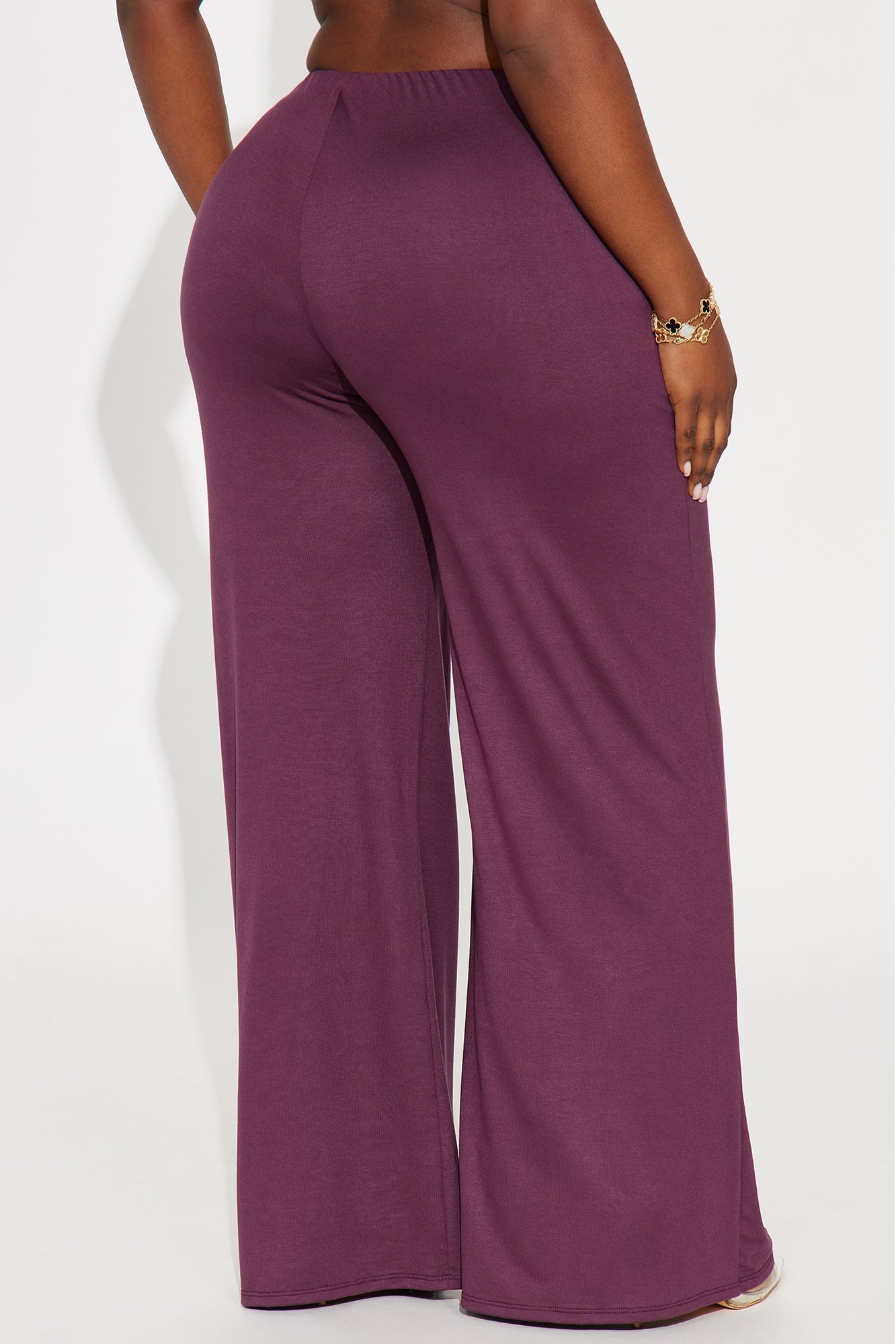 Samaria Easy Jersey Wide Leg Pant 32 - Plum