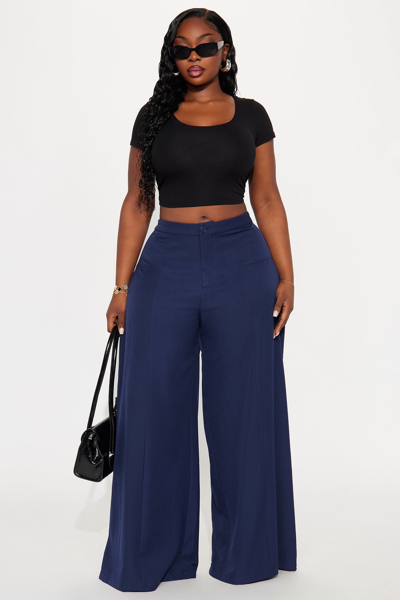Carmina Wide Leg Pant 33″ - Navy