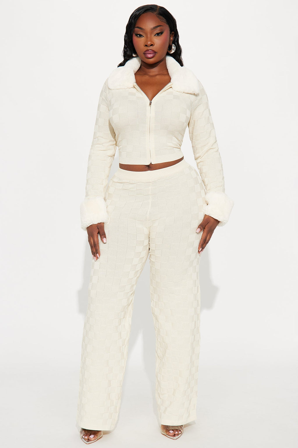 Cuffing Season Sweater Pant Set - Cream 