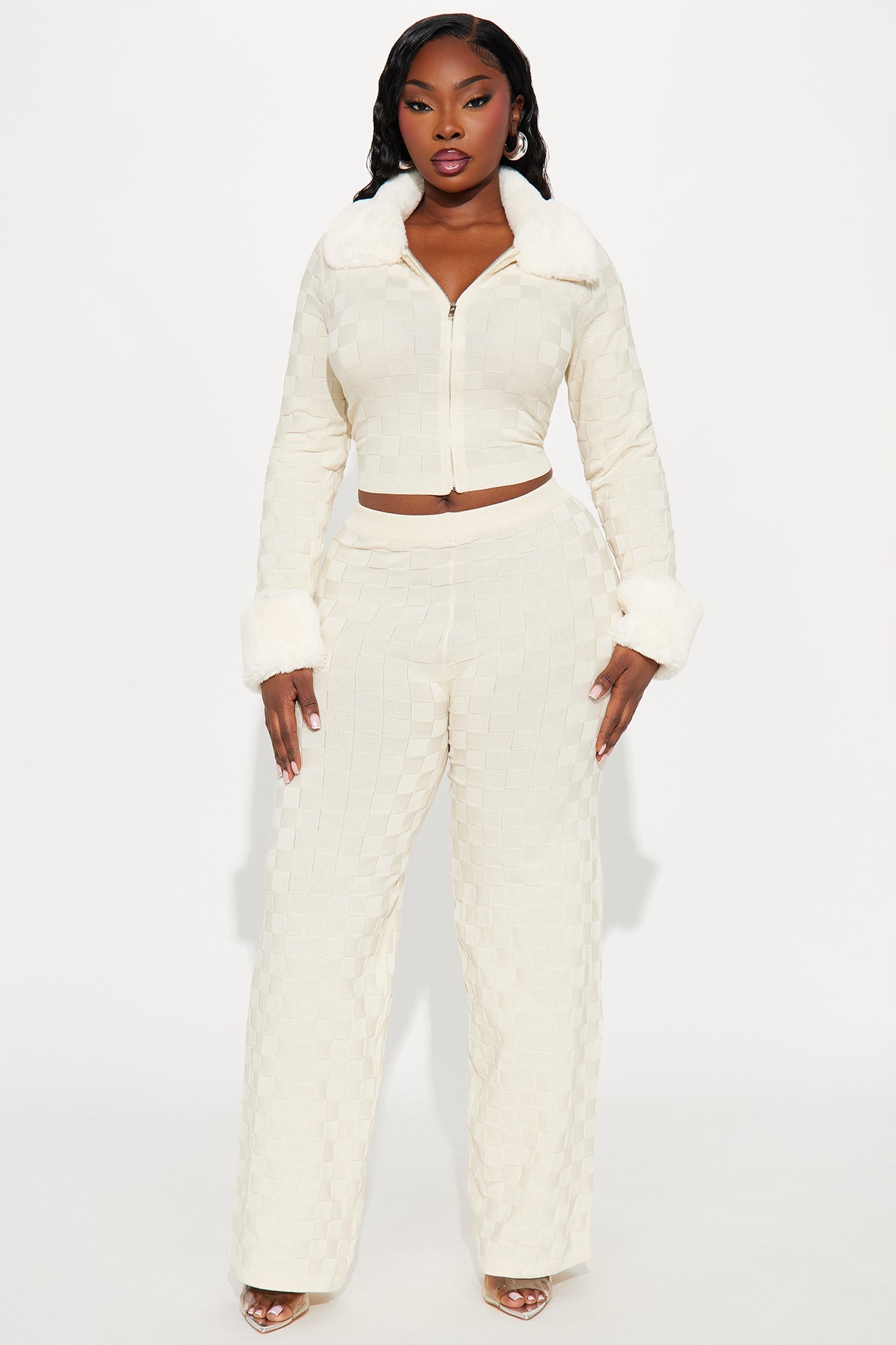 Cuffing Season Sweater Pant Set - Cream 