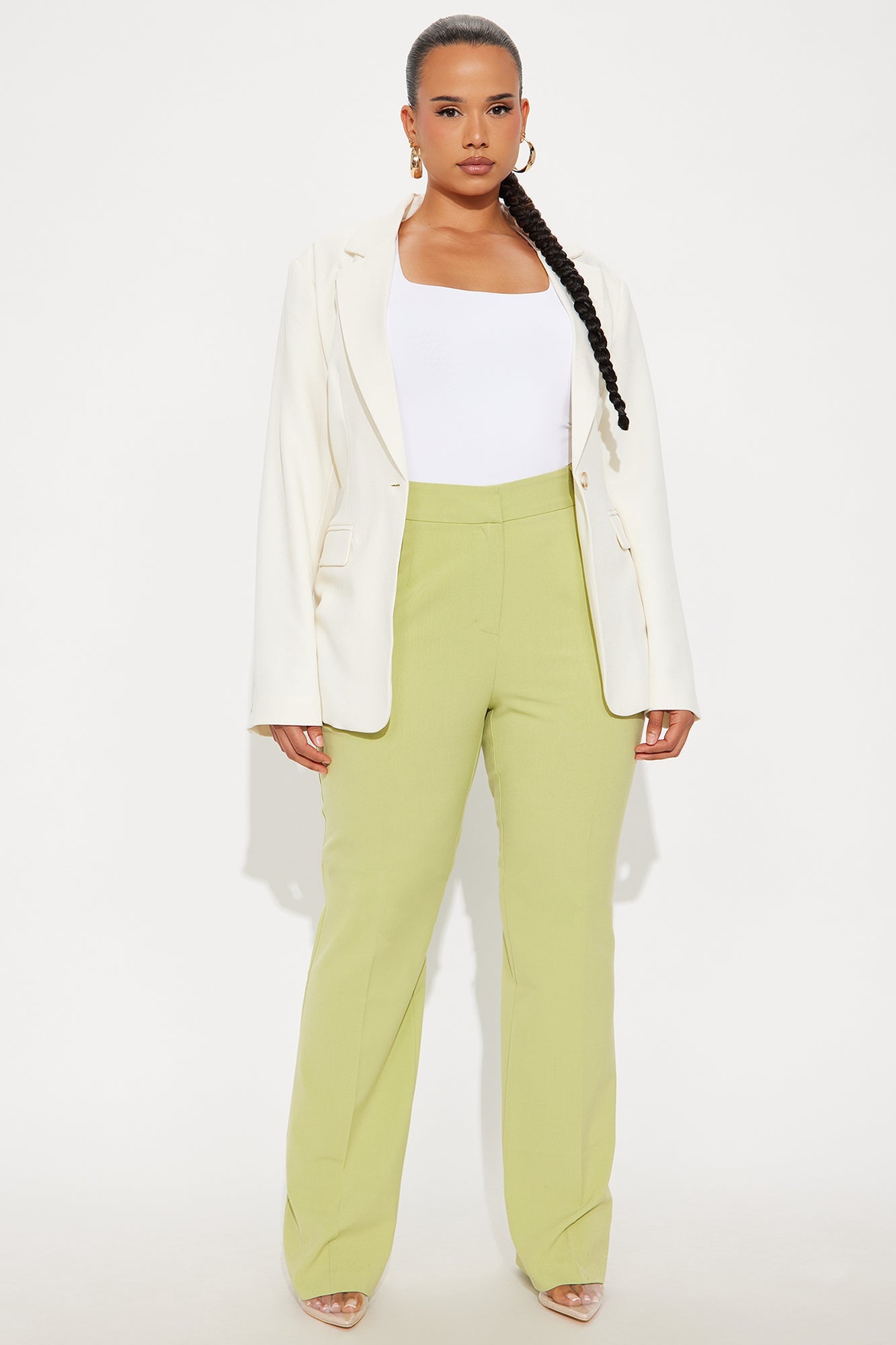 Tall Tasha Dressy High Rise Pants - Sage