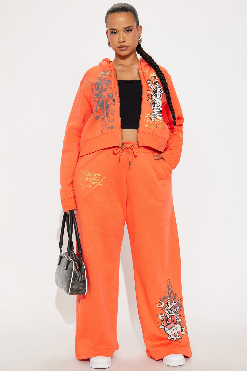 Ed Hardy Panther Rose Pant - Peach