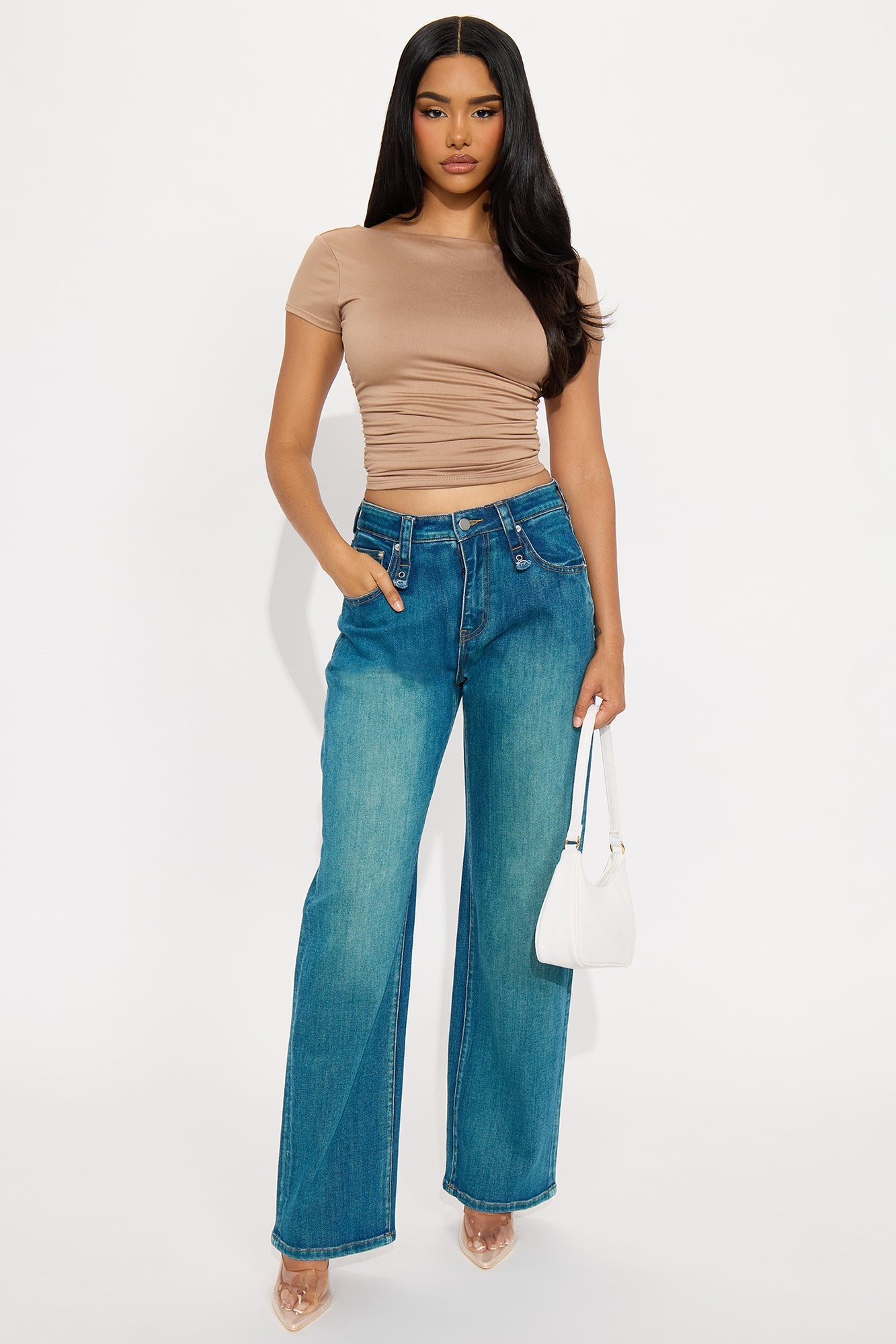 All The Time Tinted Straight Leg Jeans - Medium Wash