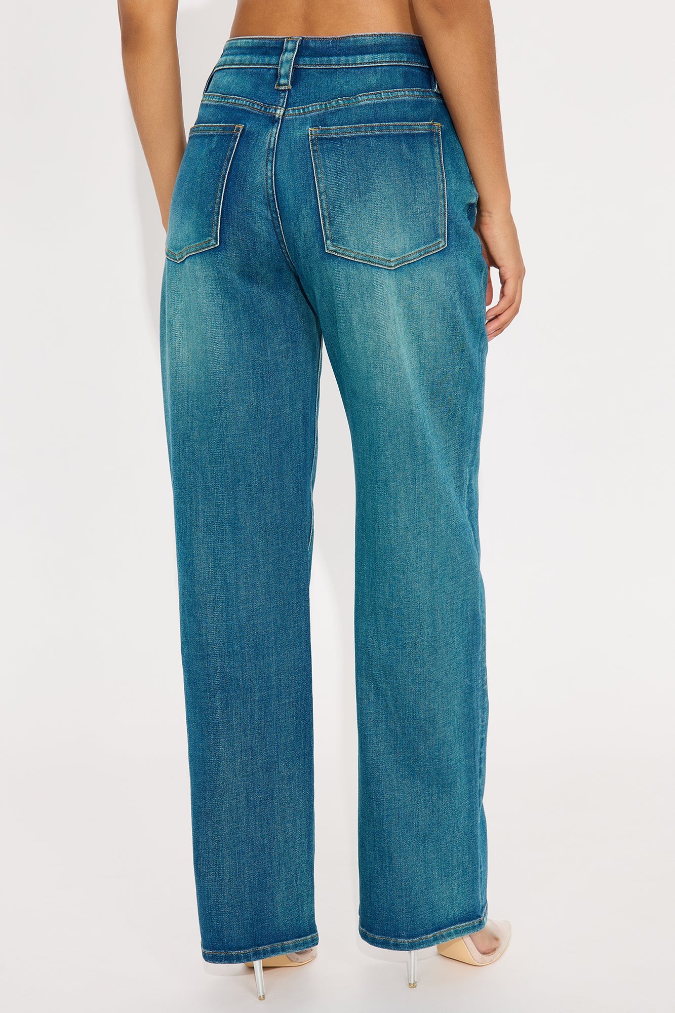 All The Time Tinted Straight Leg Jeans - Medium Wash