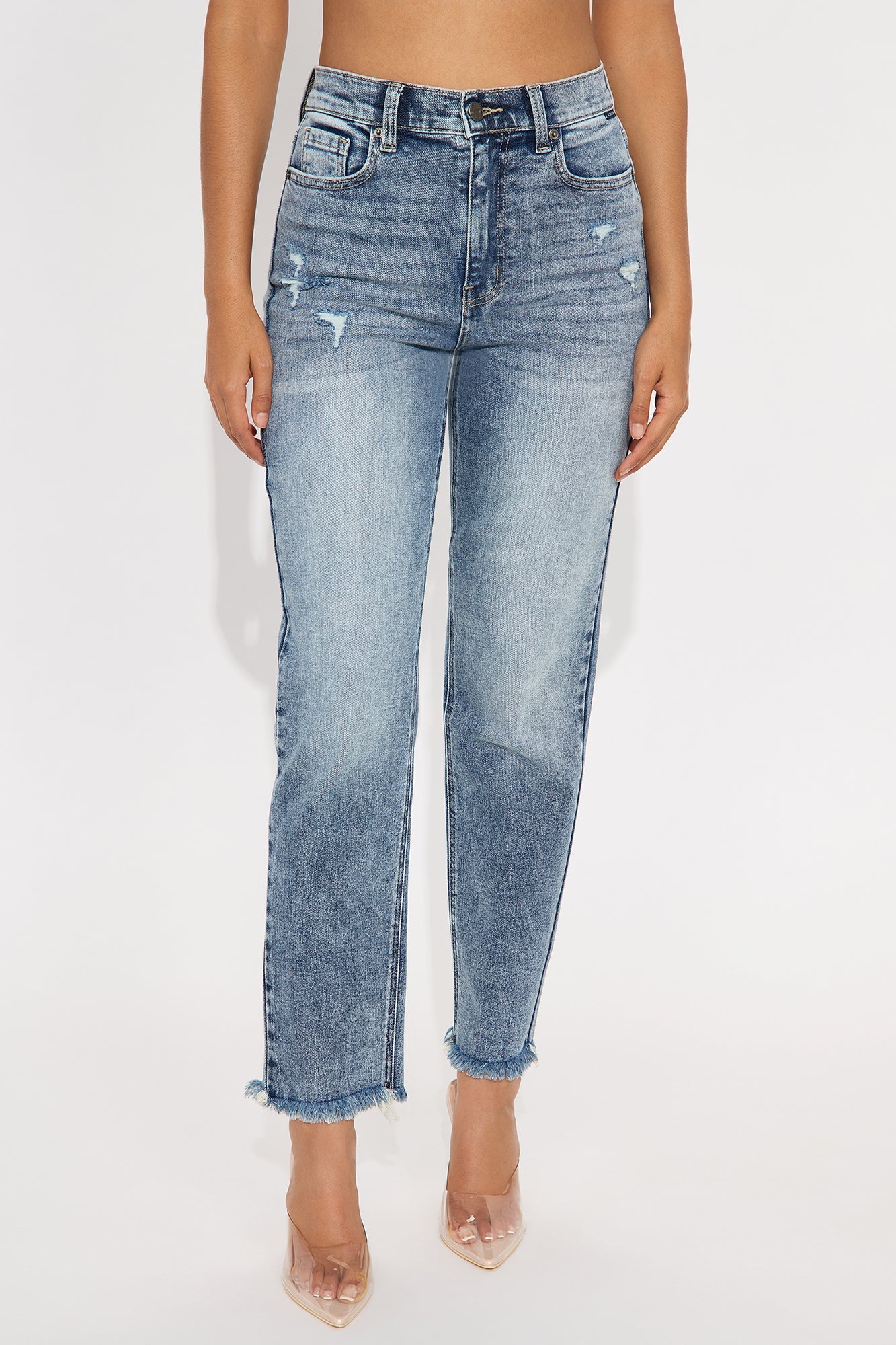 Small Town High Rise Mom Jean - Dark Wash