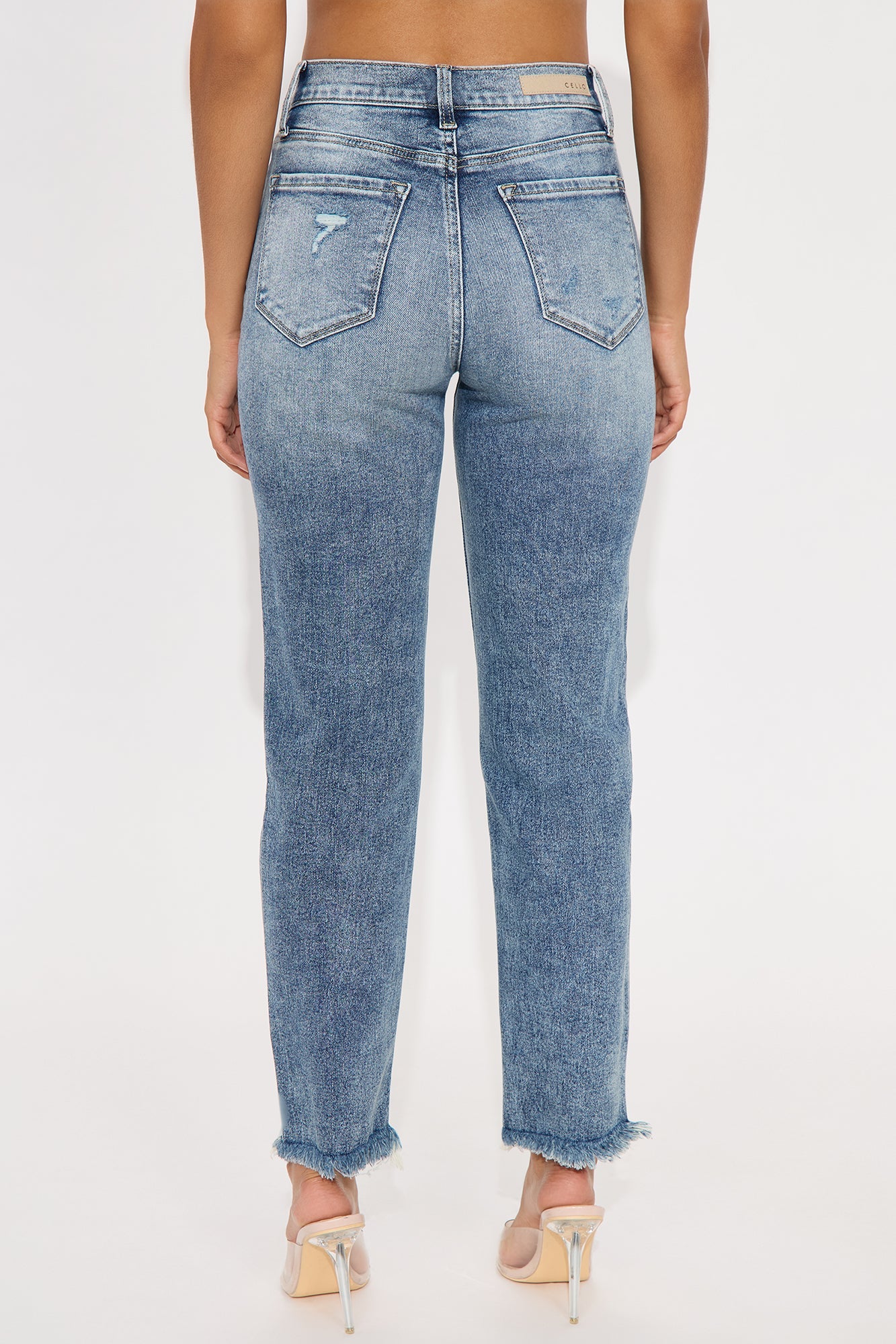 Small Town High Rise Mom Jean - Dark Wash