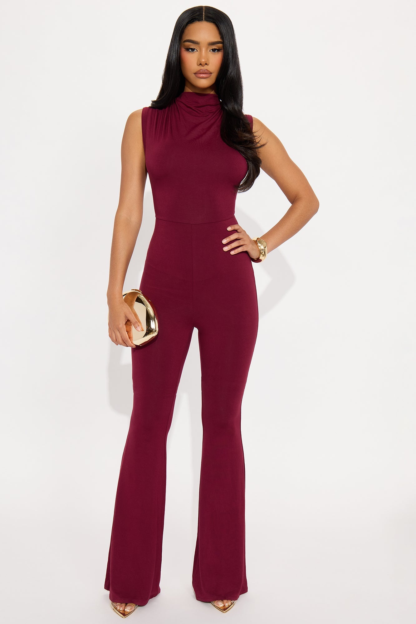 No Vacancy Jumpsuit  - Burgundy