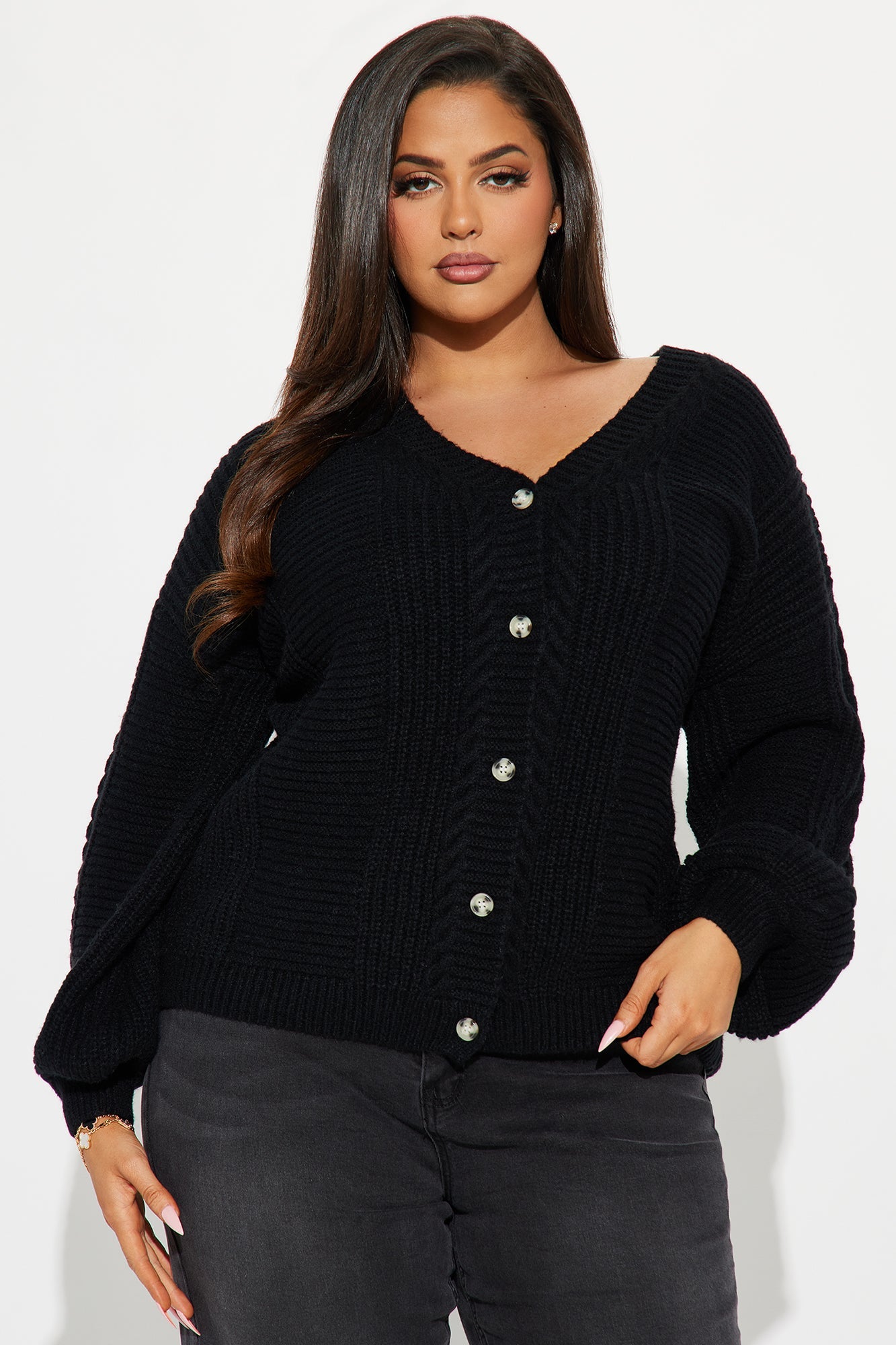 Couch Convo Cardigan - Black