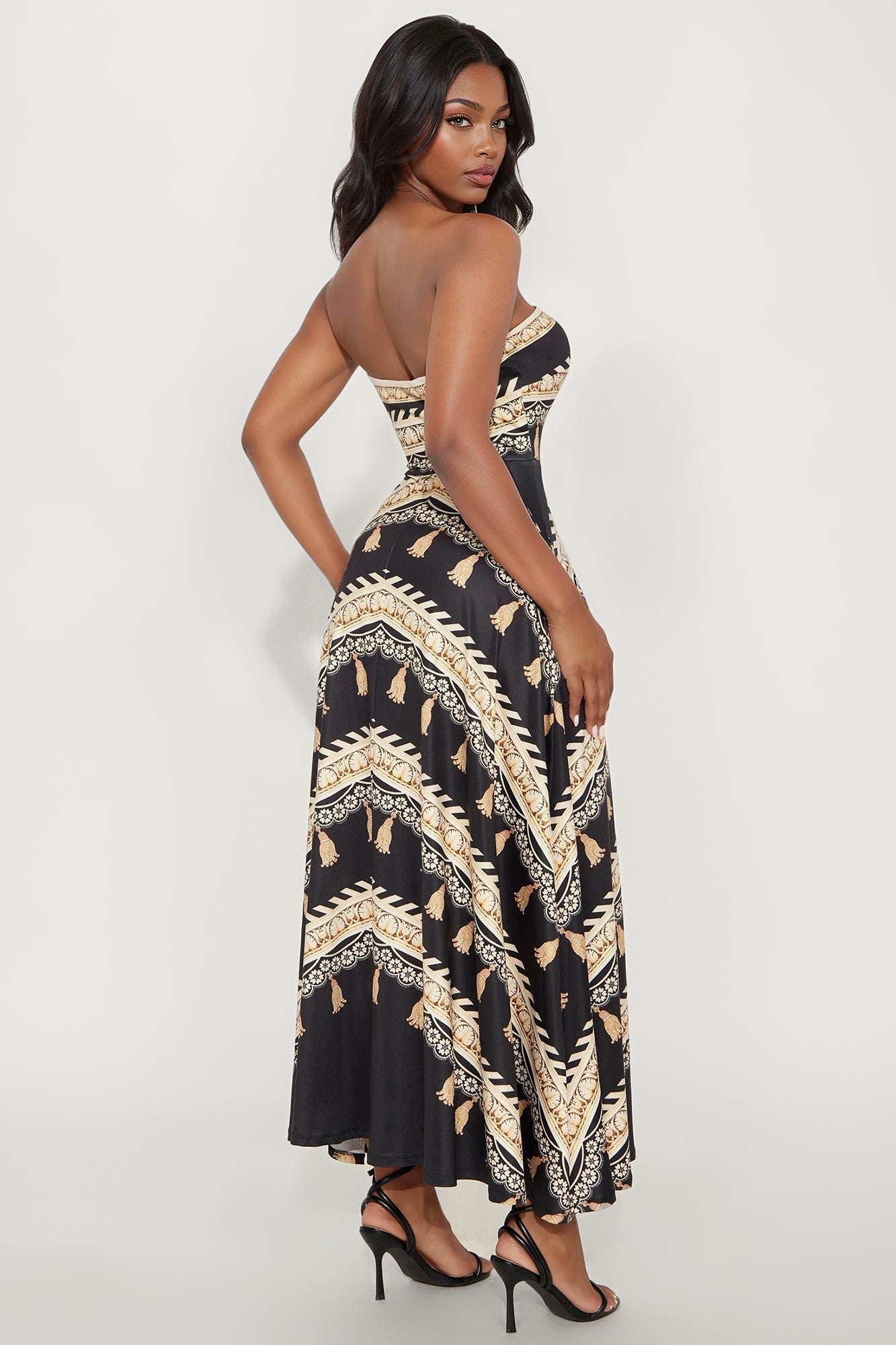 Vespera Strapless Maxi Dress - Black