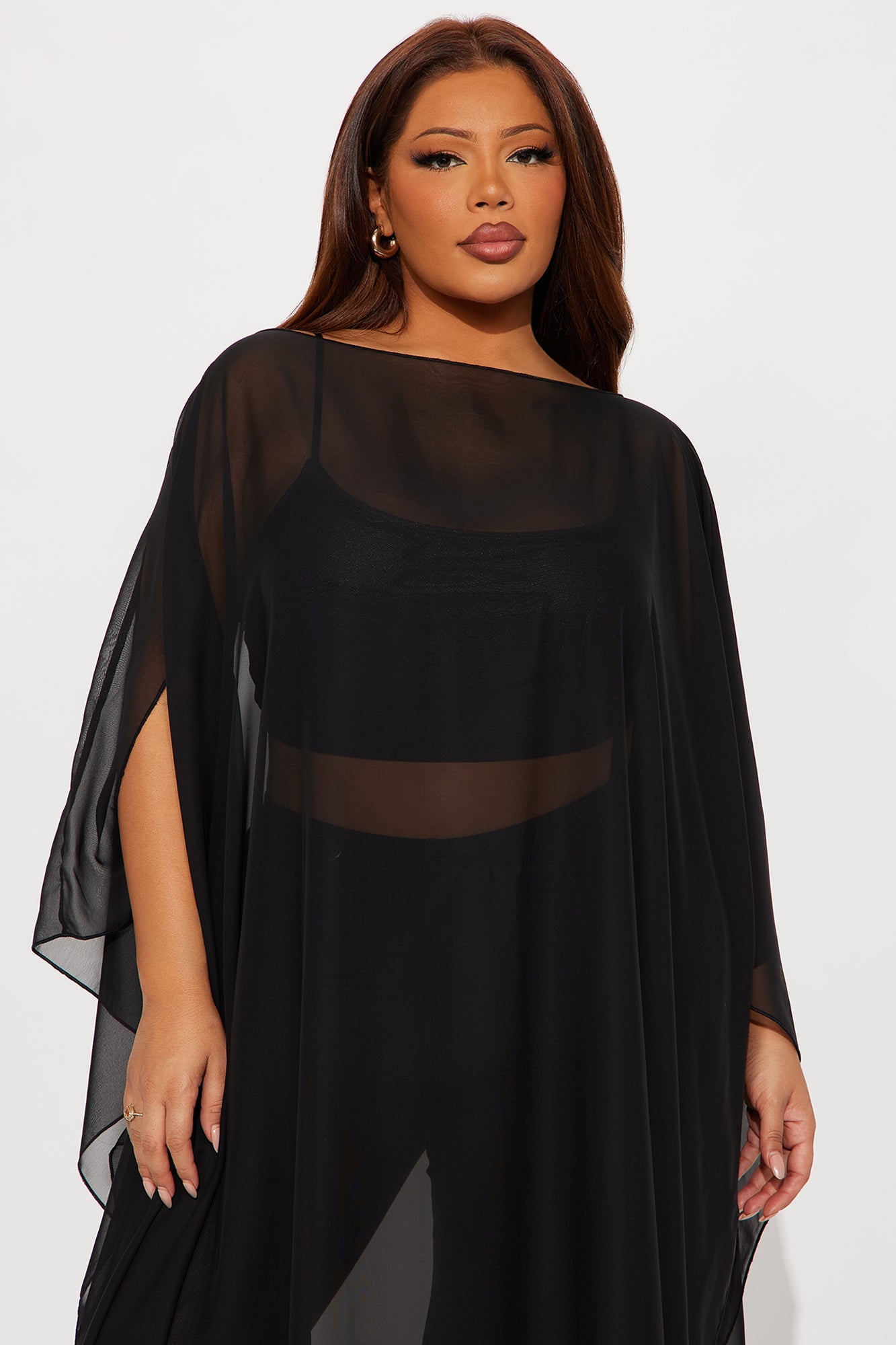 Just A Glimpse Draped 3 Piece Pant Set - Black