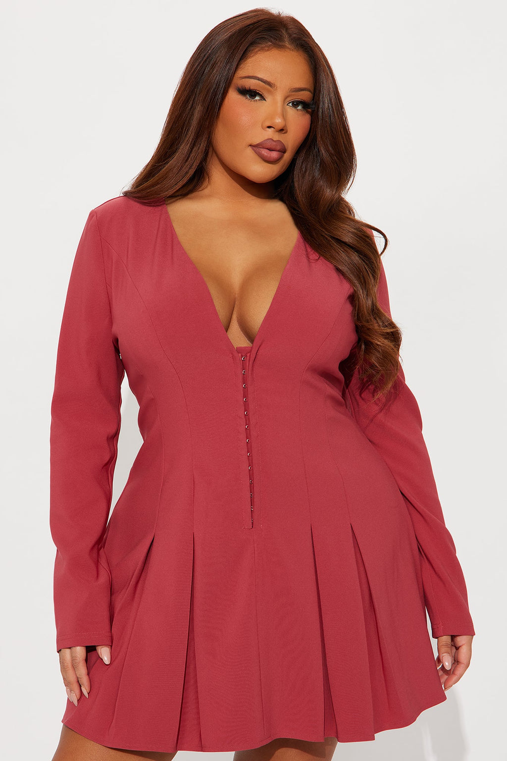Freshly Chic Mini Dress - Mauve