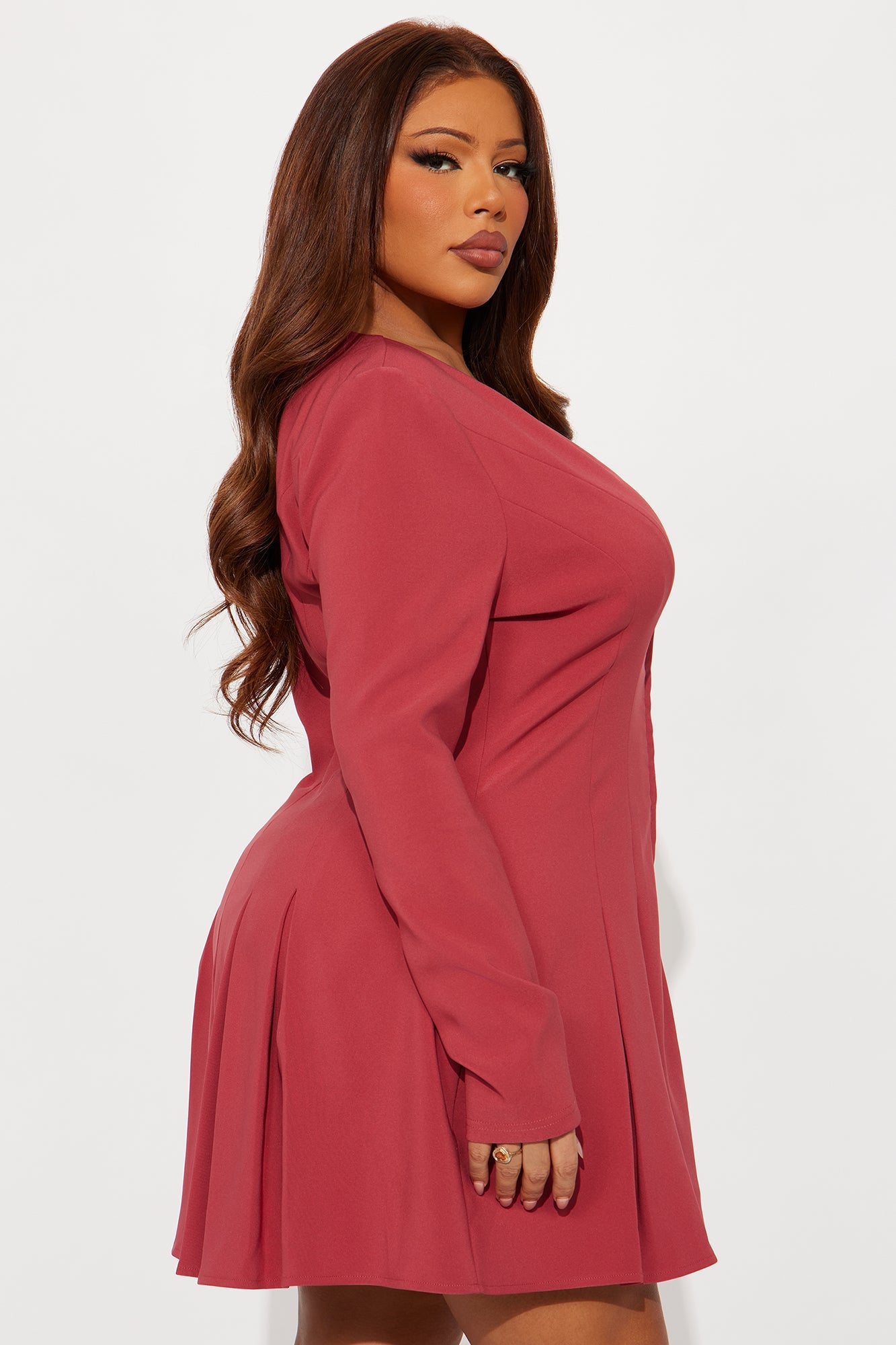 Freshly Chic Mini Dress - Mauve