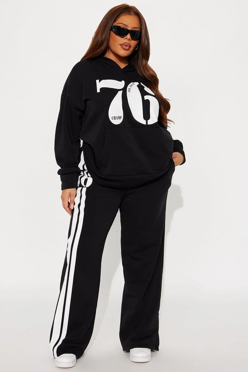 76' Champ Fleece Sweatsuit Set - Black 