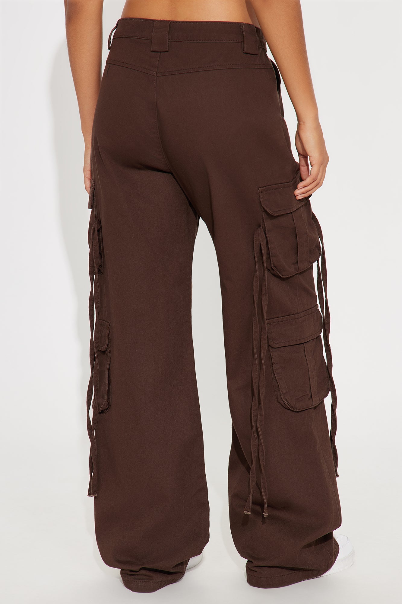 Golden Hour Wide Leg Cargo Pant - Chocolate