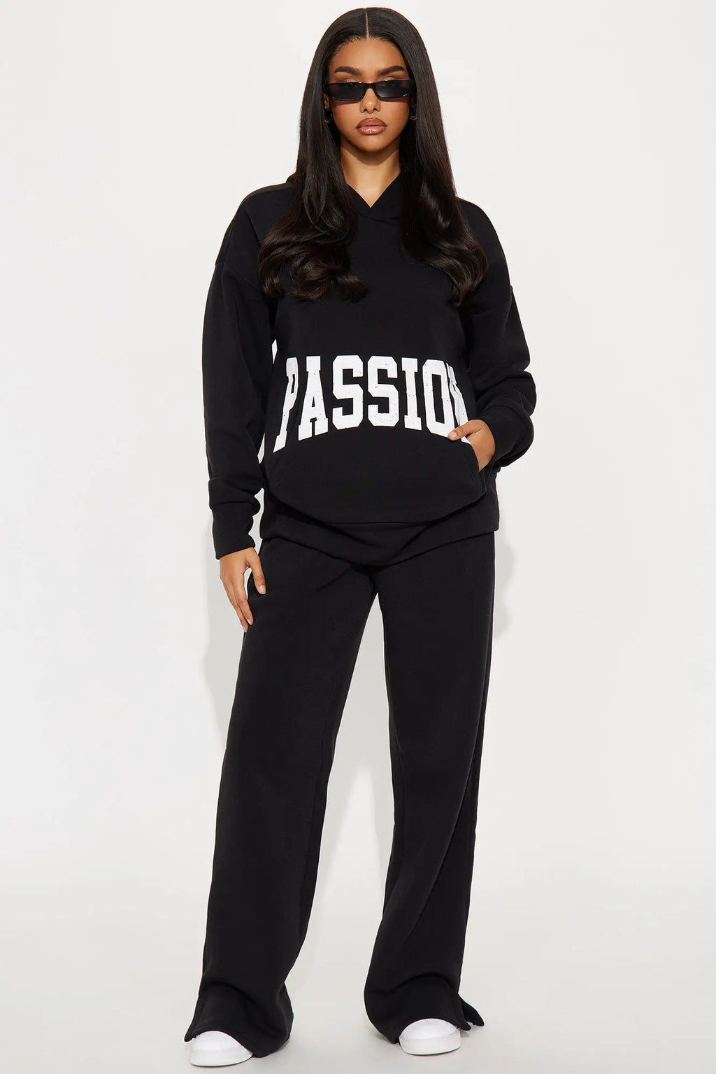 Setting Intentions Fleece Sweatsuit Set - Black 