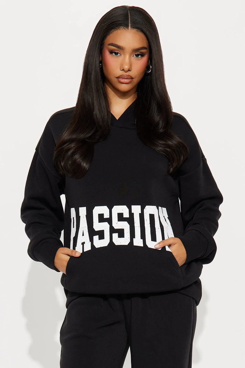 Setting Intentions Fleece Sweatsuit Set - Black 