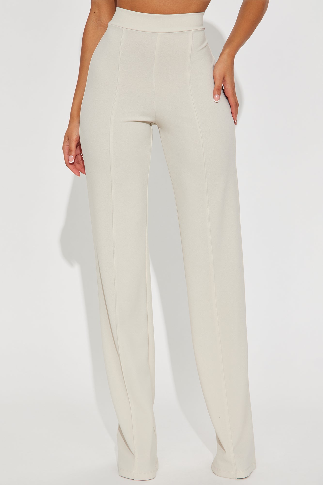 Tall Victoria High Waisted Dress Pants - Oatmeal