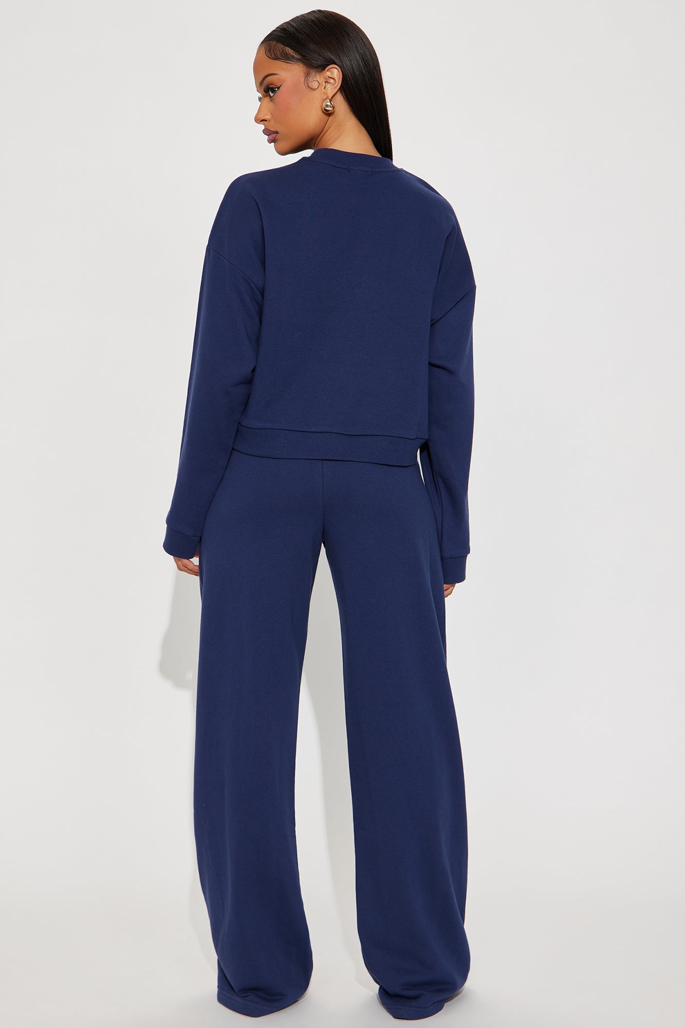 Home Body Embroidered Pant Set - Navy 